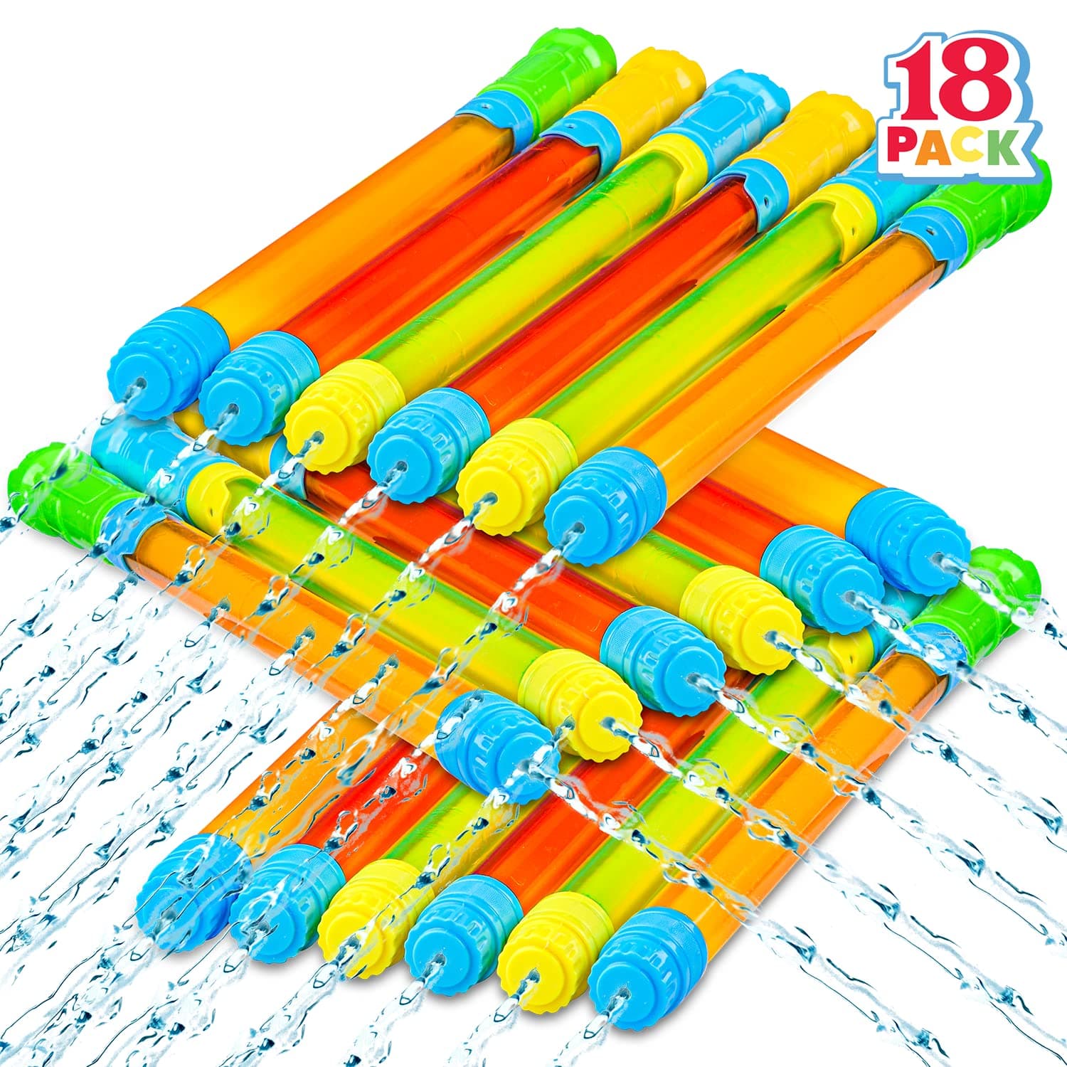18 Pack 16.5''/41.9cm Super Water Pistol Soaker Blaster Squirt Guns for Kids and Adults, Summer Outdoor Swimming Pool, Backyard, Beach Water Game Fighting Play Toys