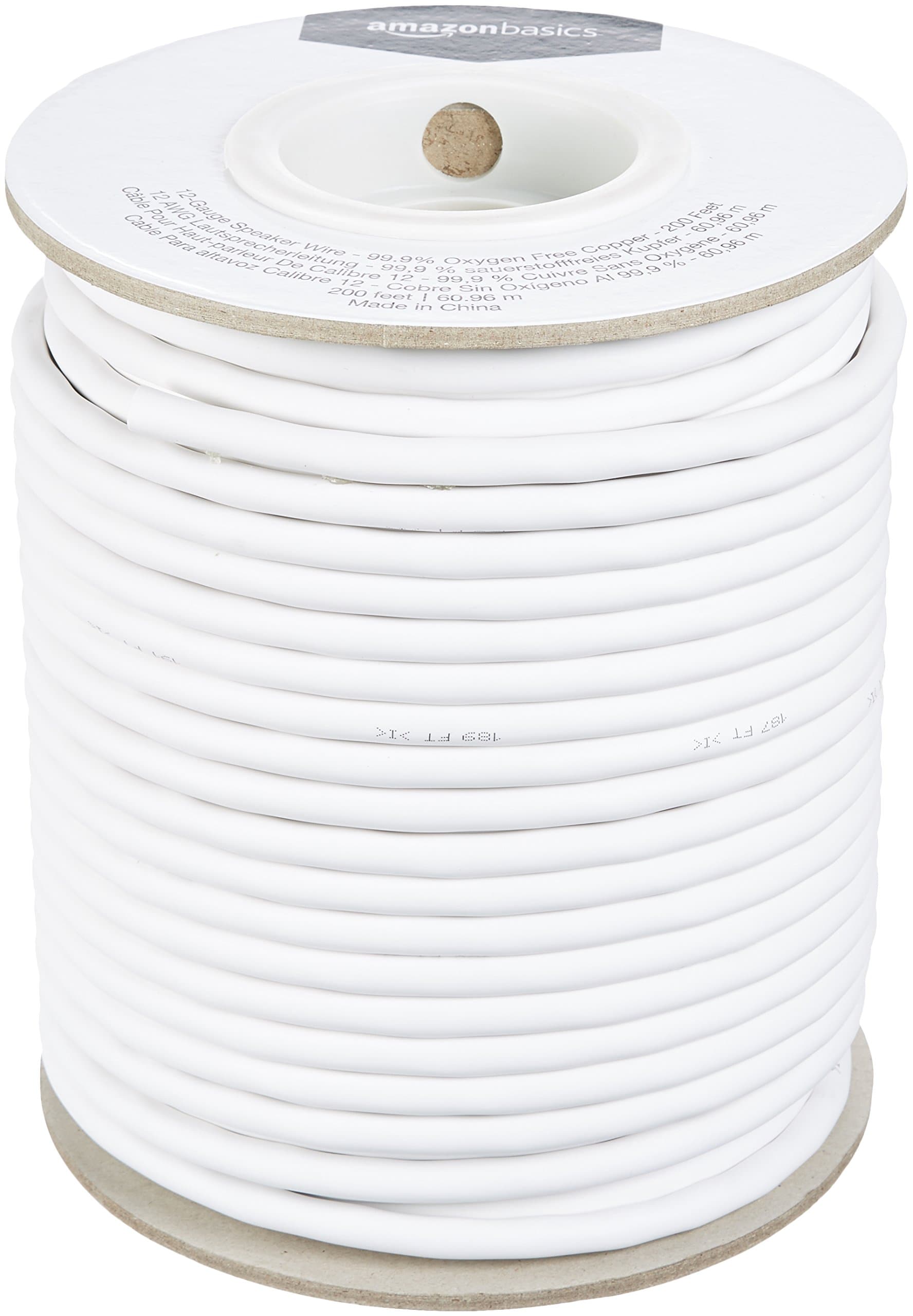 12-Gauge Speaker Wire - 99.9% Oxygen Free Copper, 61 m