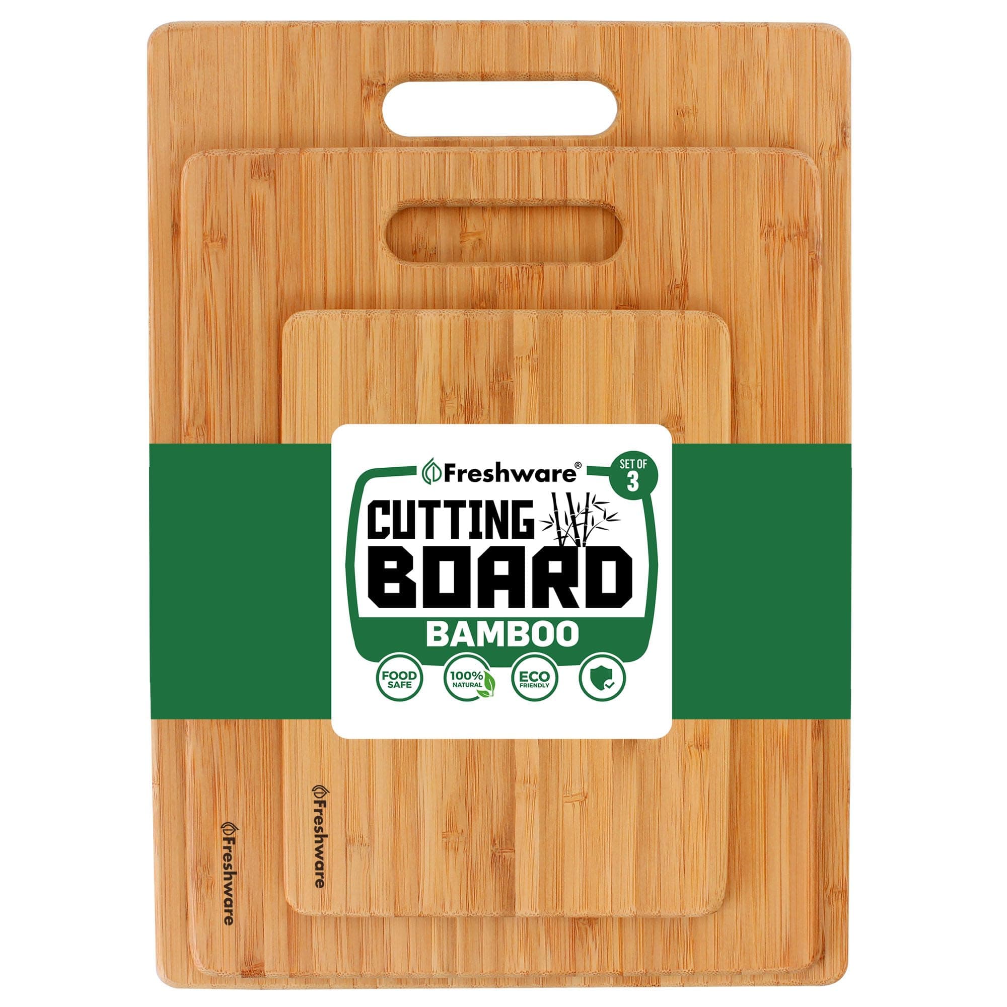 Bamboo Cutting Boards, Set of 3