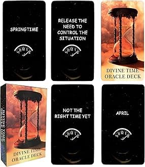 soulme Time Oracle Cards Deck, Divine Timing Oracle Cards, Oracle Cards for Beginners,Answers to All Your Timing Related Questions