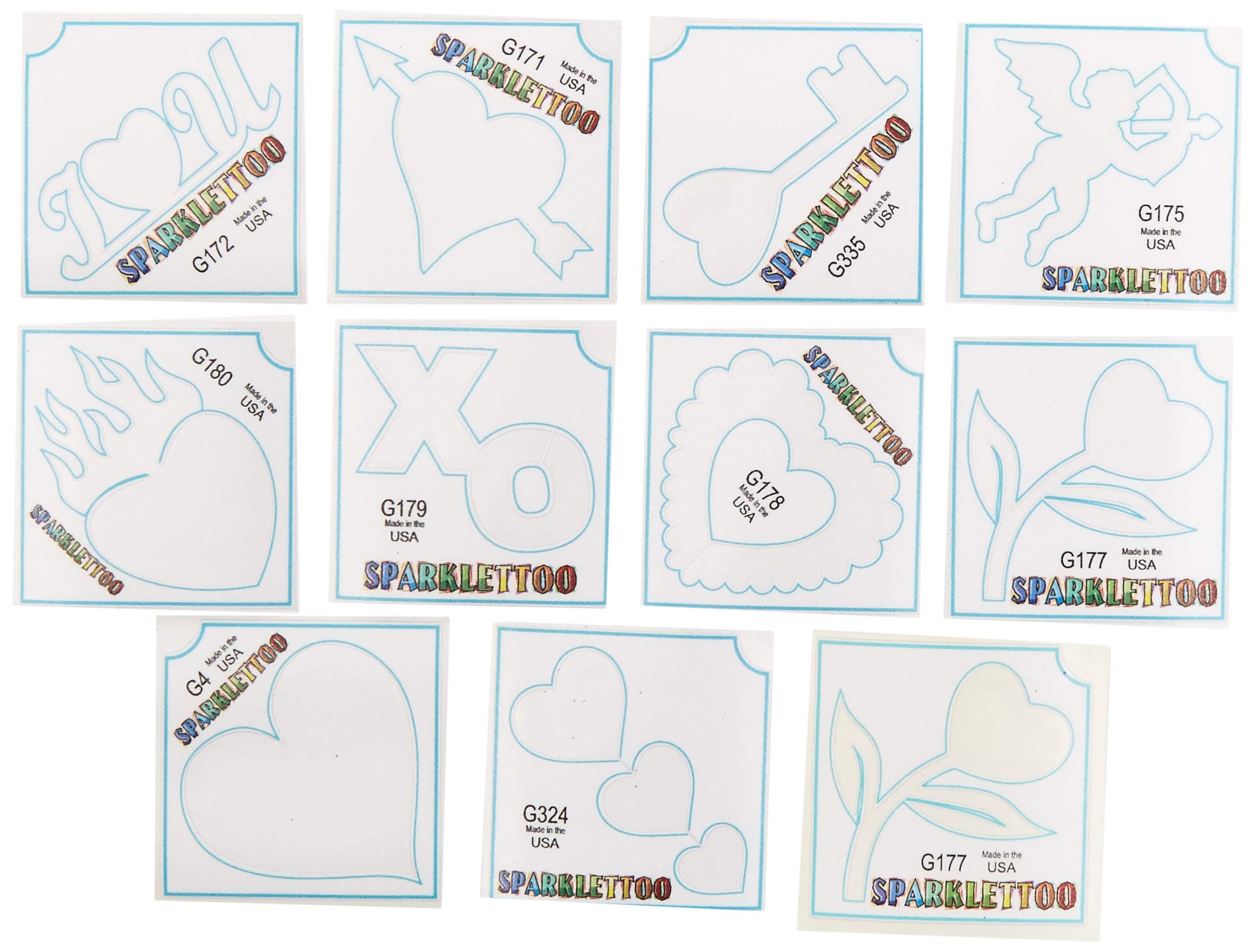 Ruby Red Paint Face Paint, Tattoo Stencils - Glitter Valentine Day