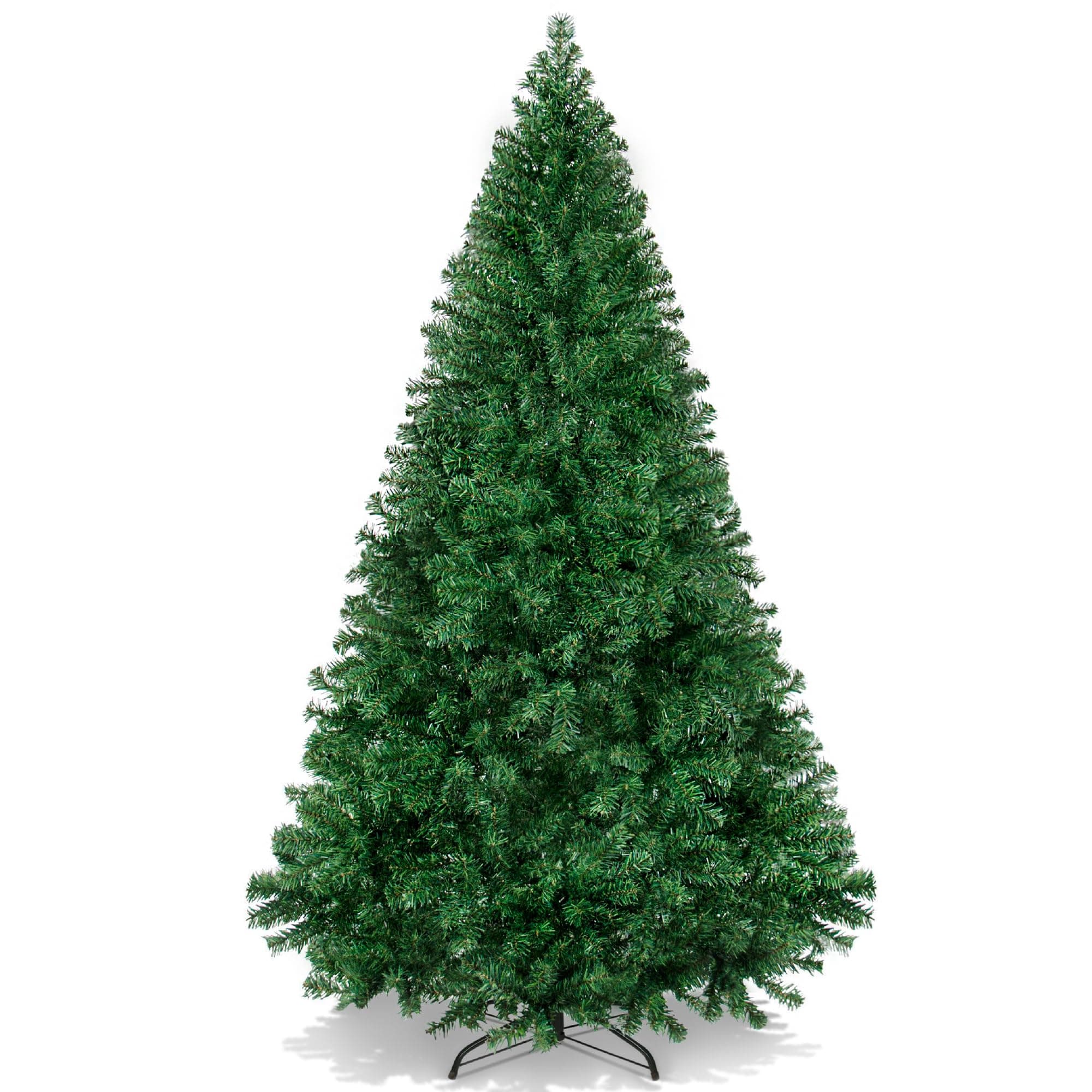 Artificial Christmas Tree, 6ft Premium Unlit Hinged Design, Dense Branches Realistic Holiday Décor​ w/Easy Assembly, Base