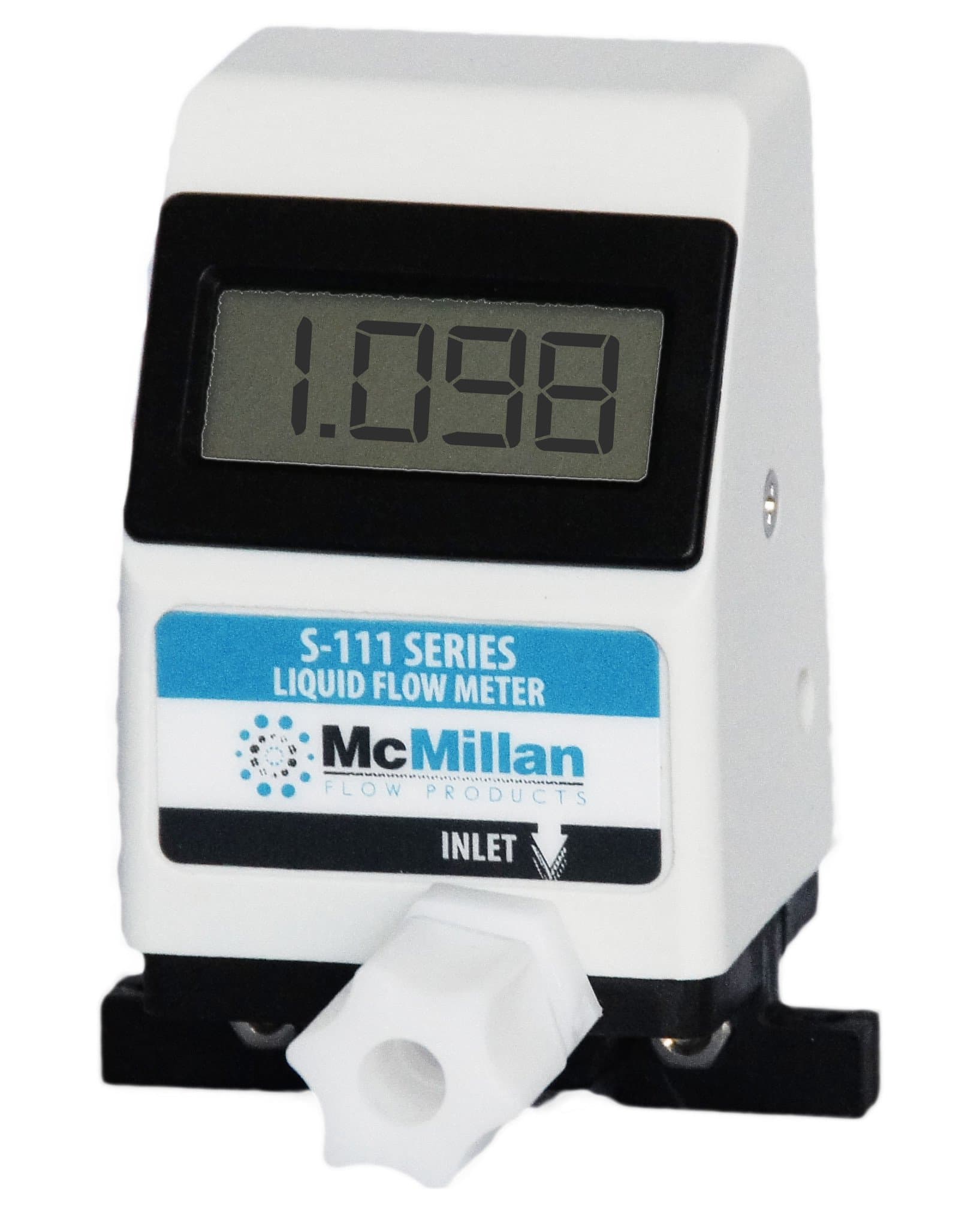 S-111 Liquid Flow Meter, 13-100 mL/Minute, 1/8" OD Connections, Integrated Display, Calibrated for Water