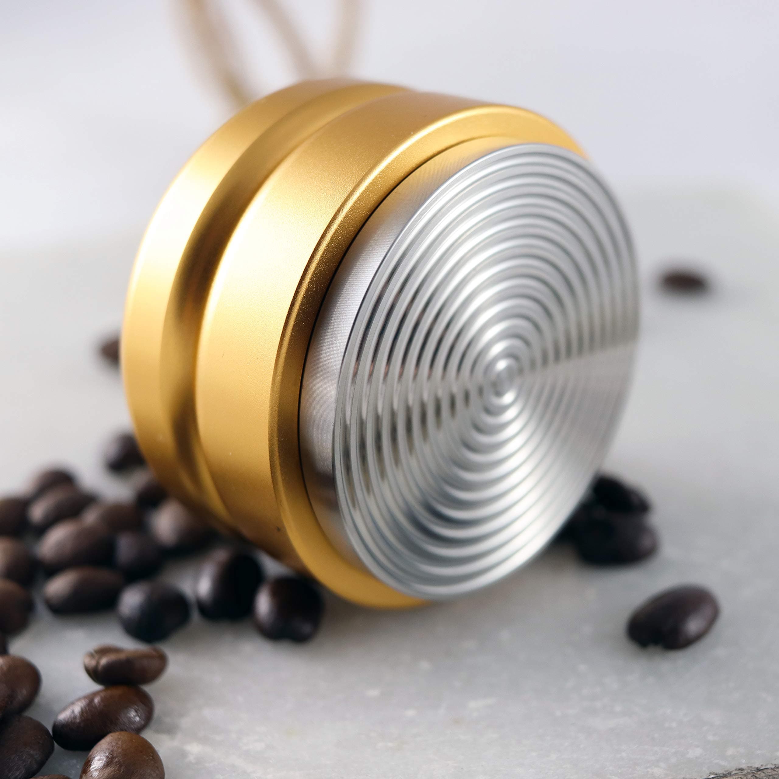 MindfulKing | 53mm Espresso Leveler Tool, Circular Distributor, Use for 54mm Breville, Spaziale, Pavoni Portafilters, Coffee Leveler Tool (Gold)