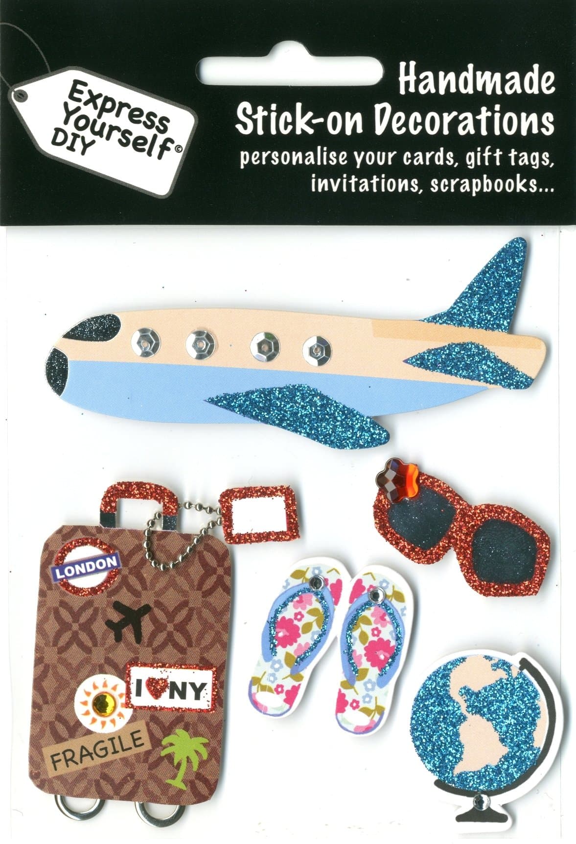 Express Yourself Holiday Theme Stick-On Decorations