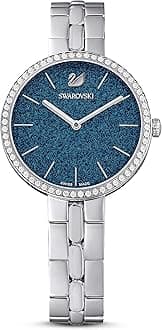 Swarovski Cosmopolitan Watch, Swiss Made, Metal Bracelet, Blue, Stainless Steel