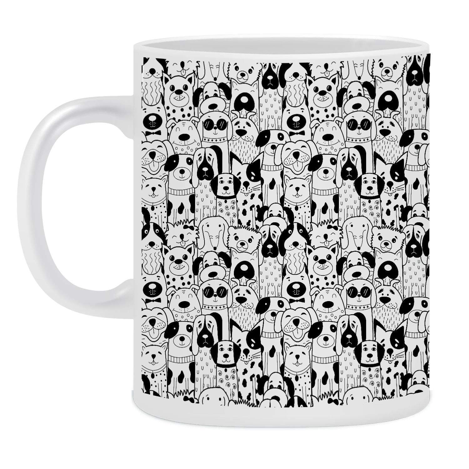 SCPmarts Dog a Doodle Pattern Coffee Mug 11Oz Printed Coffee Mug SCPVLM11