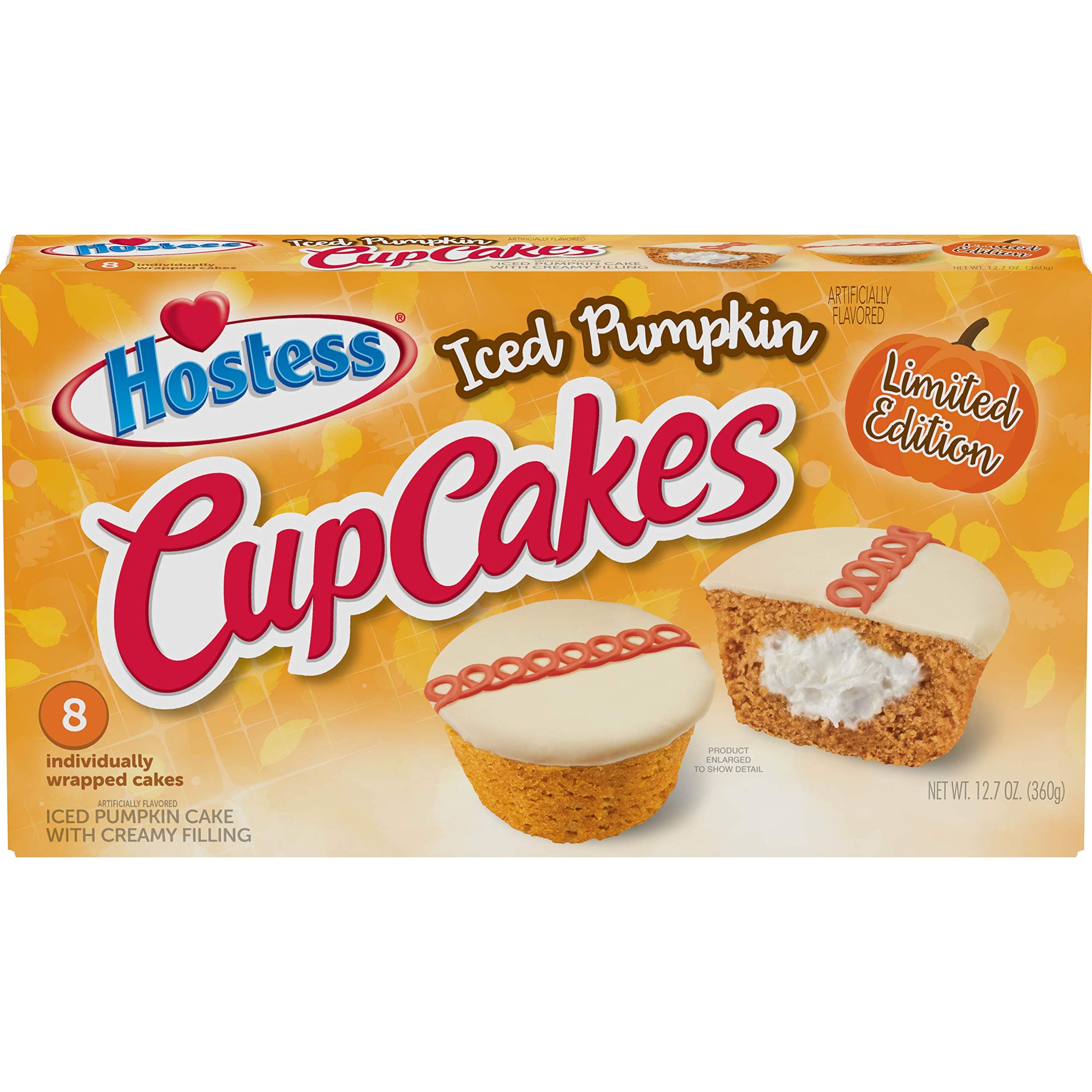 HostessIced Pumpkin Flavored CupCakes, 8 Count, 12.7 oz