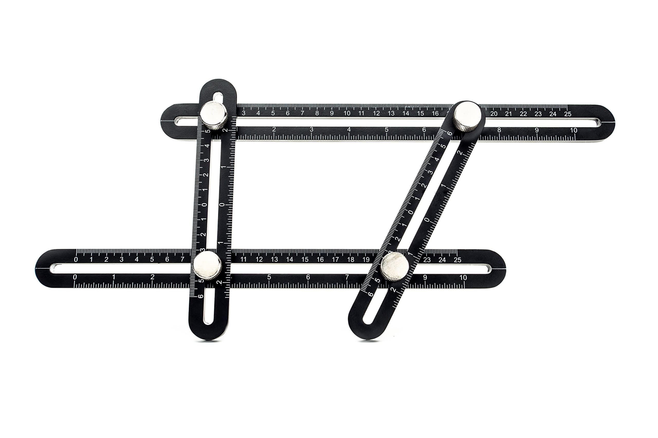 Template Tool, Angle Finder Tool, Multi Angle Measuring Ruler, Premium Aluminum Alloy Template Tool for Carpenter, Hanging Tile, Laying Floors, Cutting Stone & More