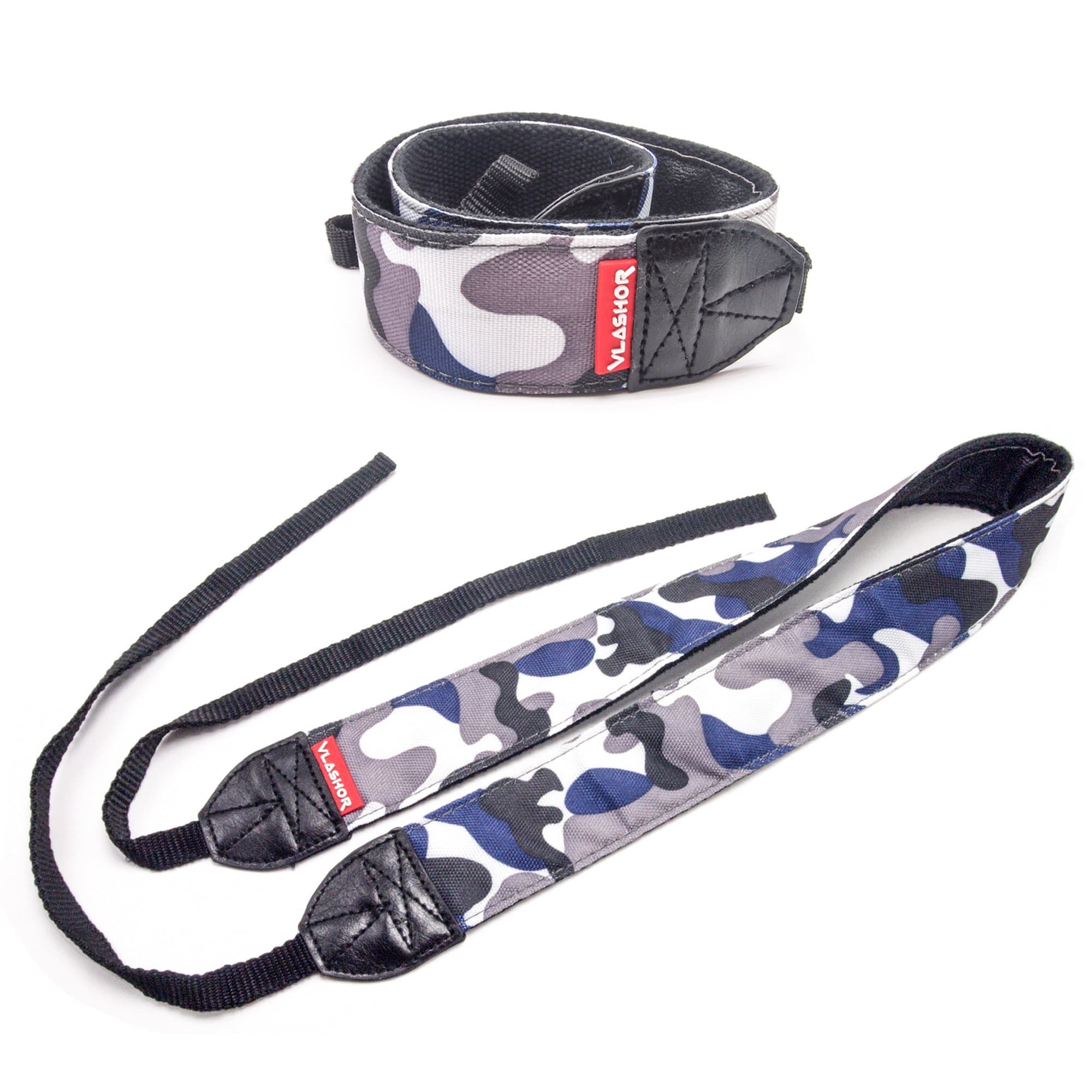 VLASHOR DSLR Camera Strap - Navy - Perfect for Digital Cameras - Designed for Comfort and Ease of Use, Great for Anti Theft and Carrying over the Shoulder or Neck - Navy Blue Camouflage pattern
