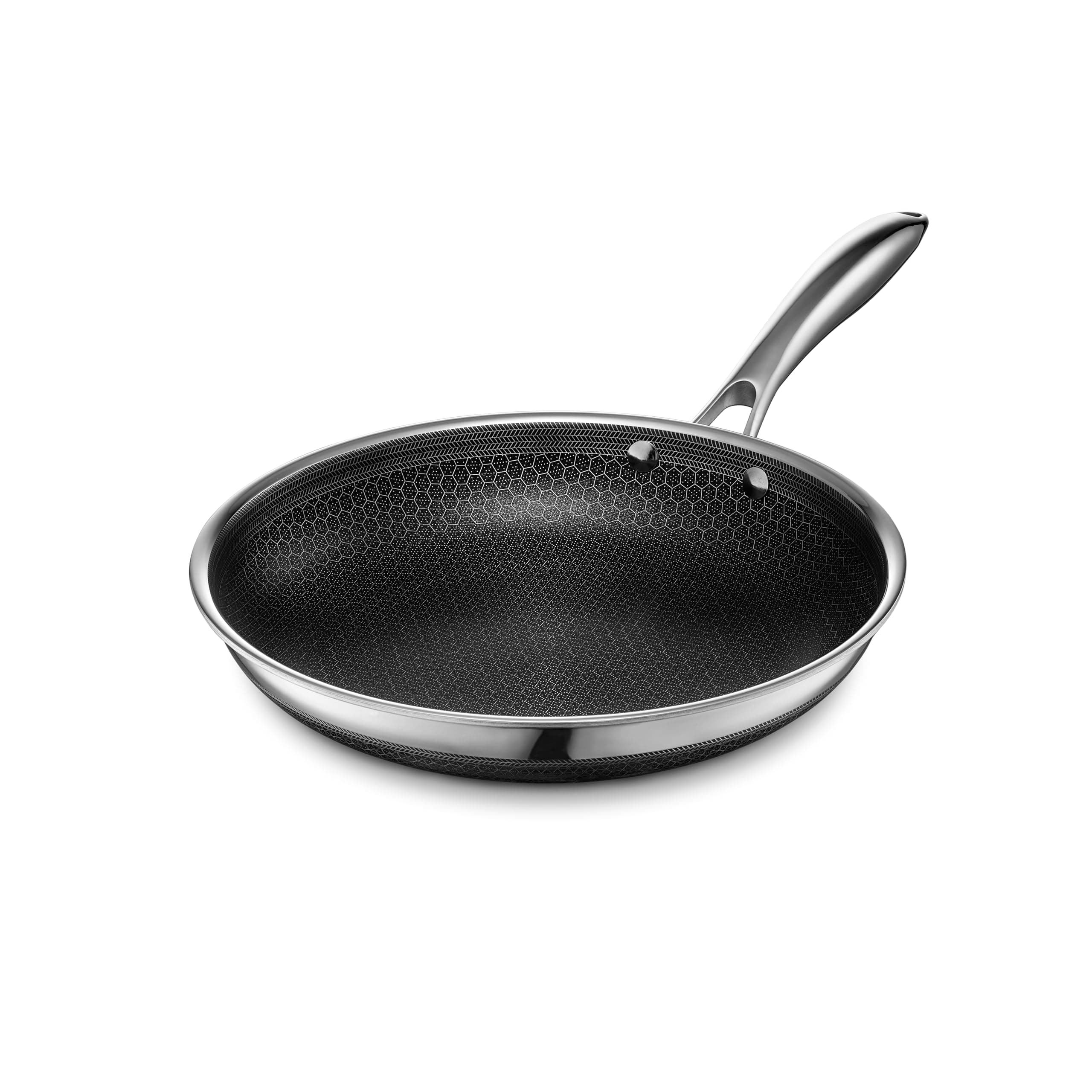 HexClad Hybrid Non-Stick Frying Pan, 10.2 inches (26 cm), Non-Stick Treatment, Induction, Oven, Dishwasher Safe (Direct Manufacturer Limited Warranty) [Hexclad]