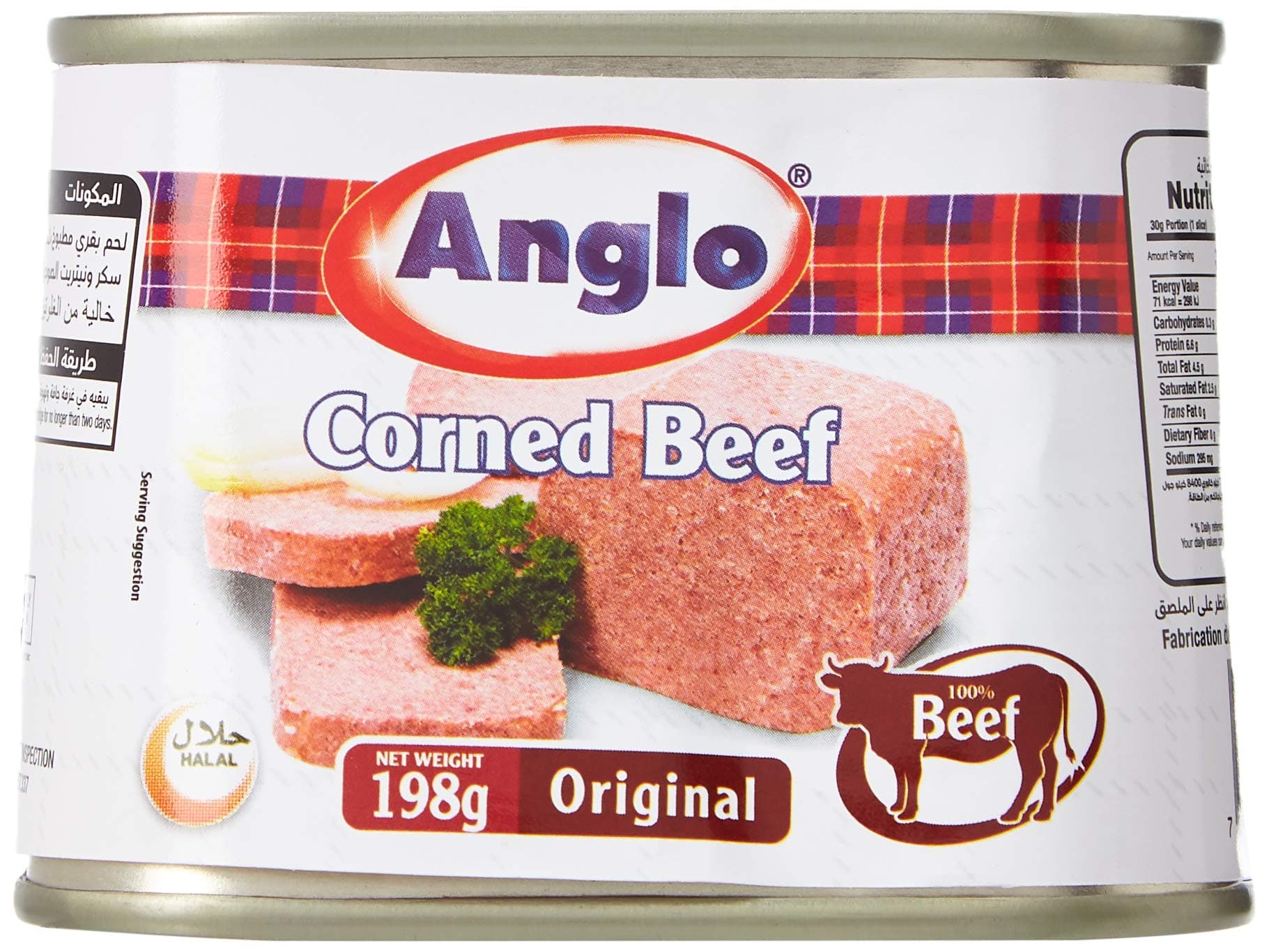 ANGLO Corned Beef Original, 198 gm