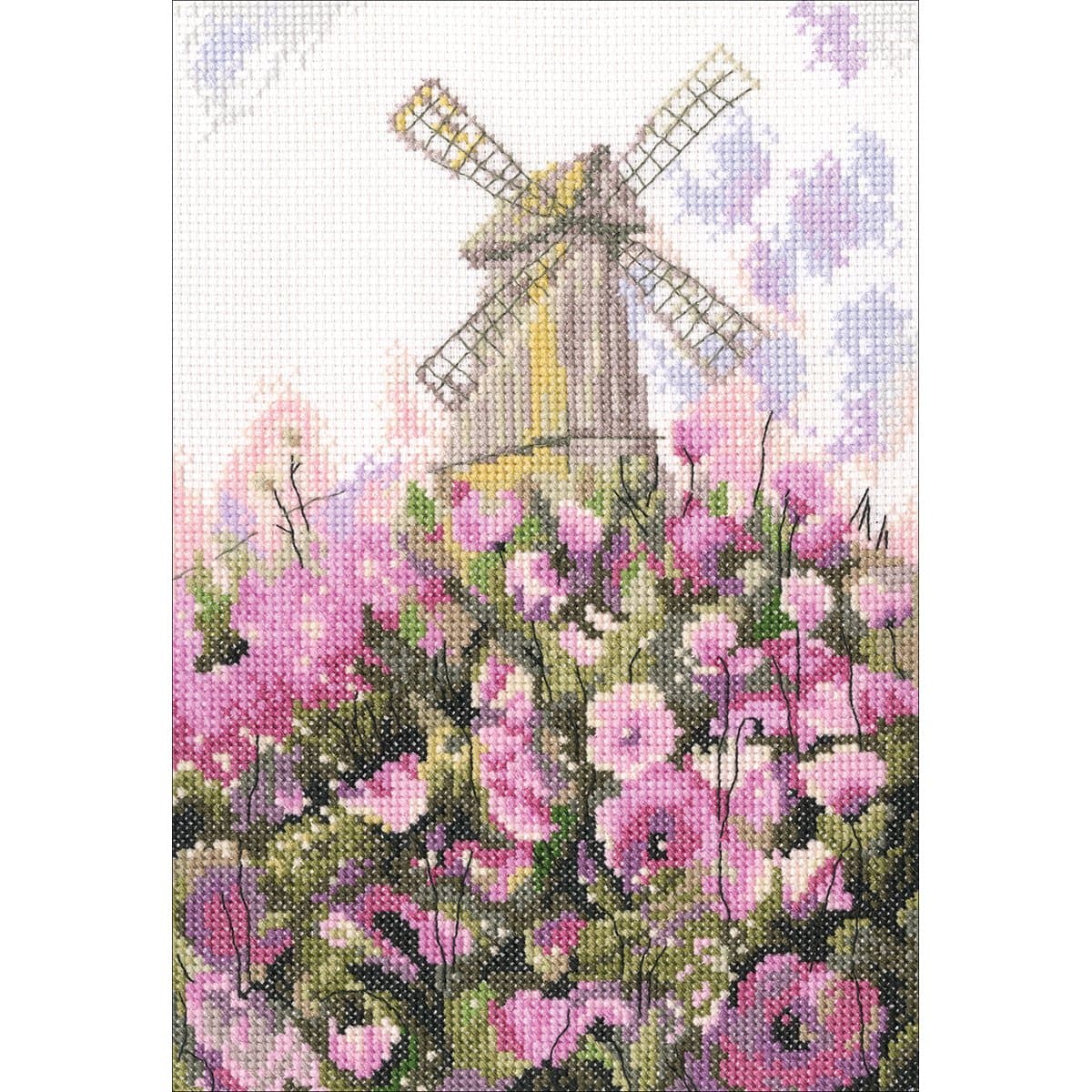 Old Mill Counted Cross Stitch Kit-6x8.75 14 Count