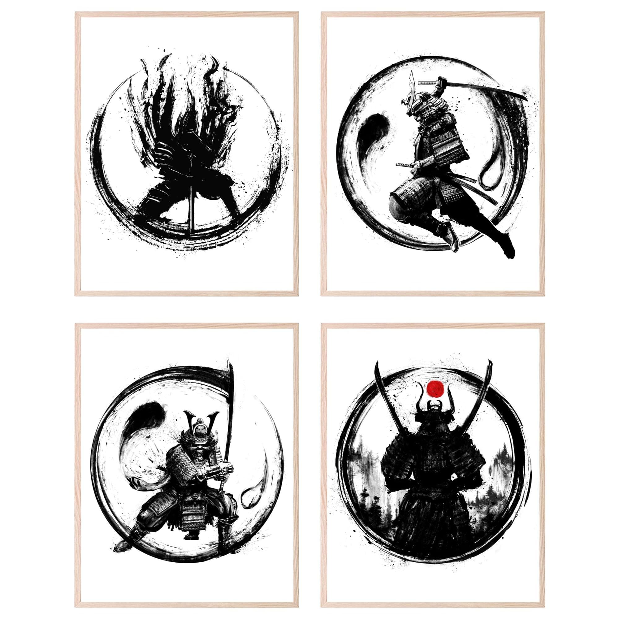 Insire Samurai Wall Art, Samurai Posters, Samurai Art, Japanese Samurai Decor, Samurai Poster - Unframed (8x10”)