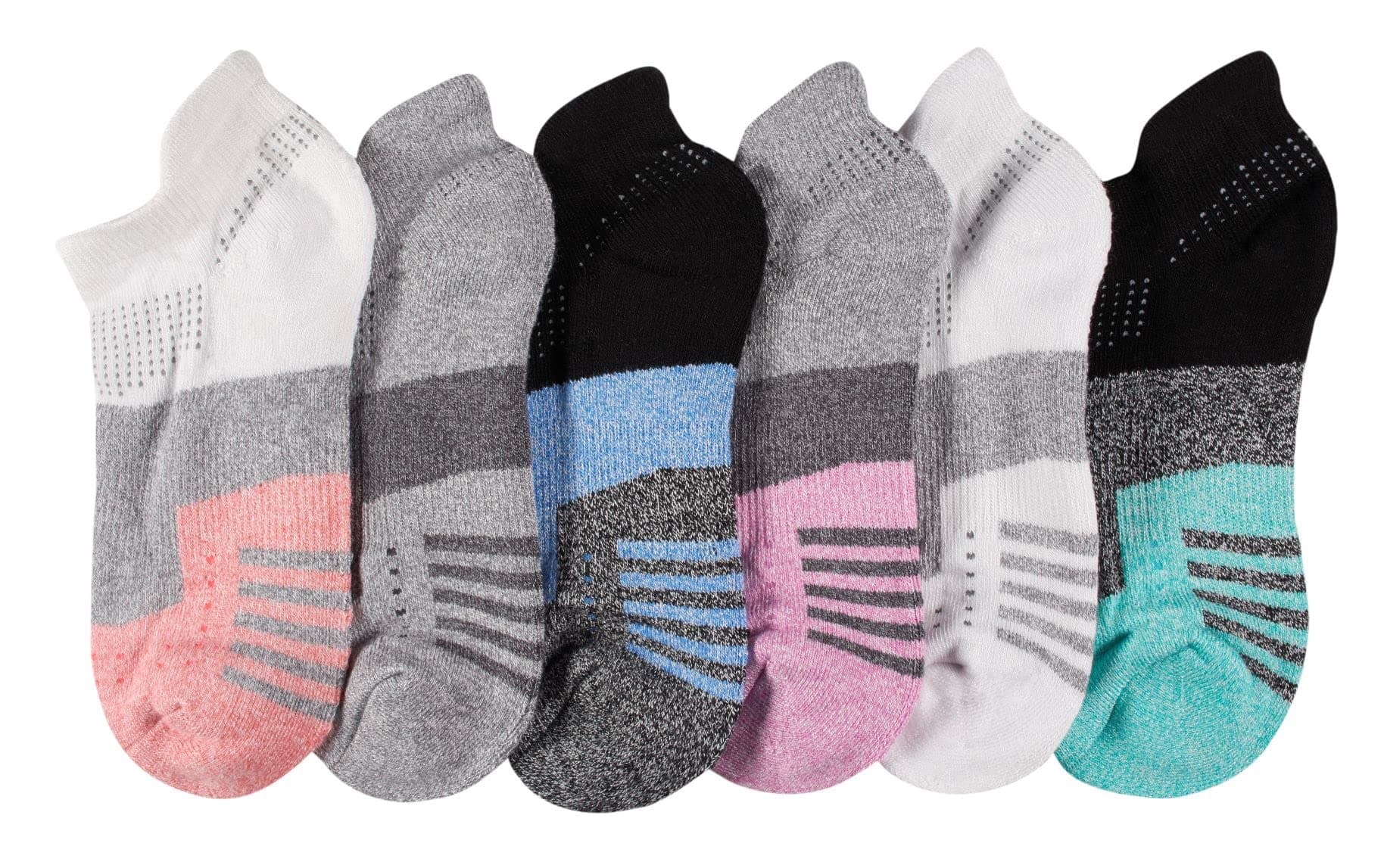 Women's Performance Bamboo No-Show Socks, Multi-Color, Medium