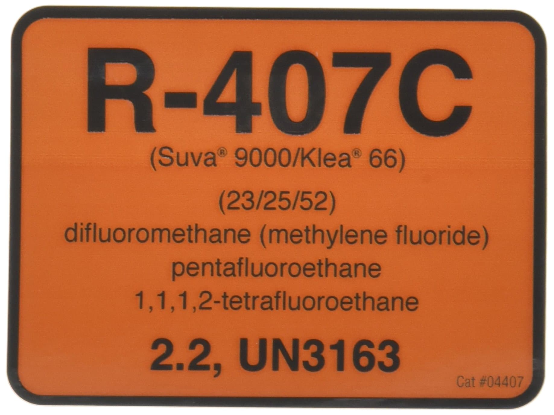 Diversitech R-407C Color Coded Refrigerant ID Label (04407)