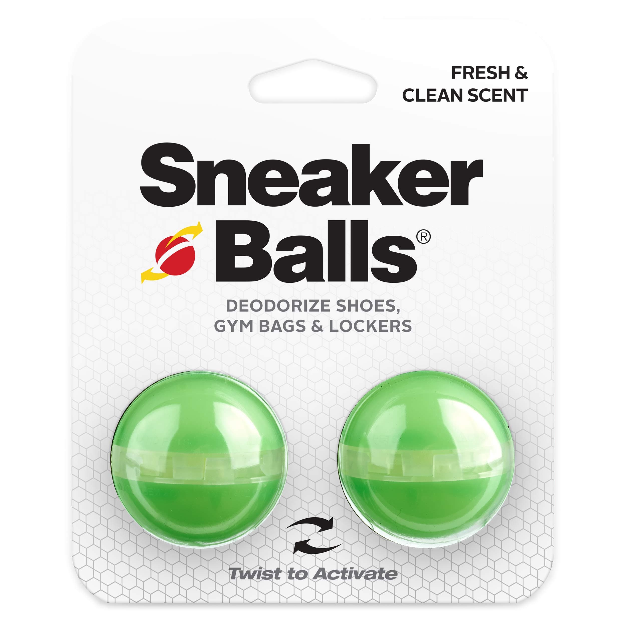 Sof Sole Sneaker Ball Shoe Odor Eliminator & Remover - Fresh, Clean Scent Blocks Odors - Twist-to-Activate - Compact & Durable - Fun, Colorful Designs - Ideal for Shoes, Gym Bags, Lockers