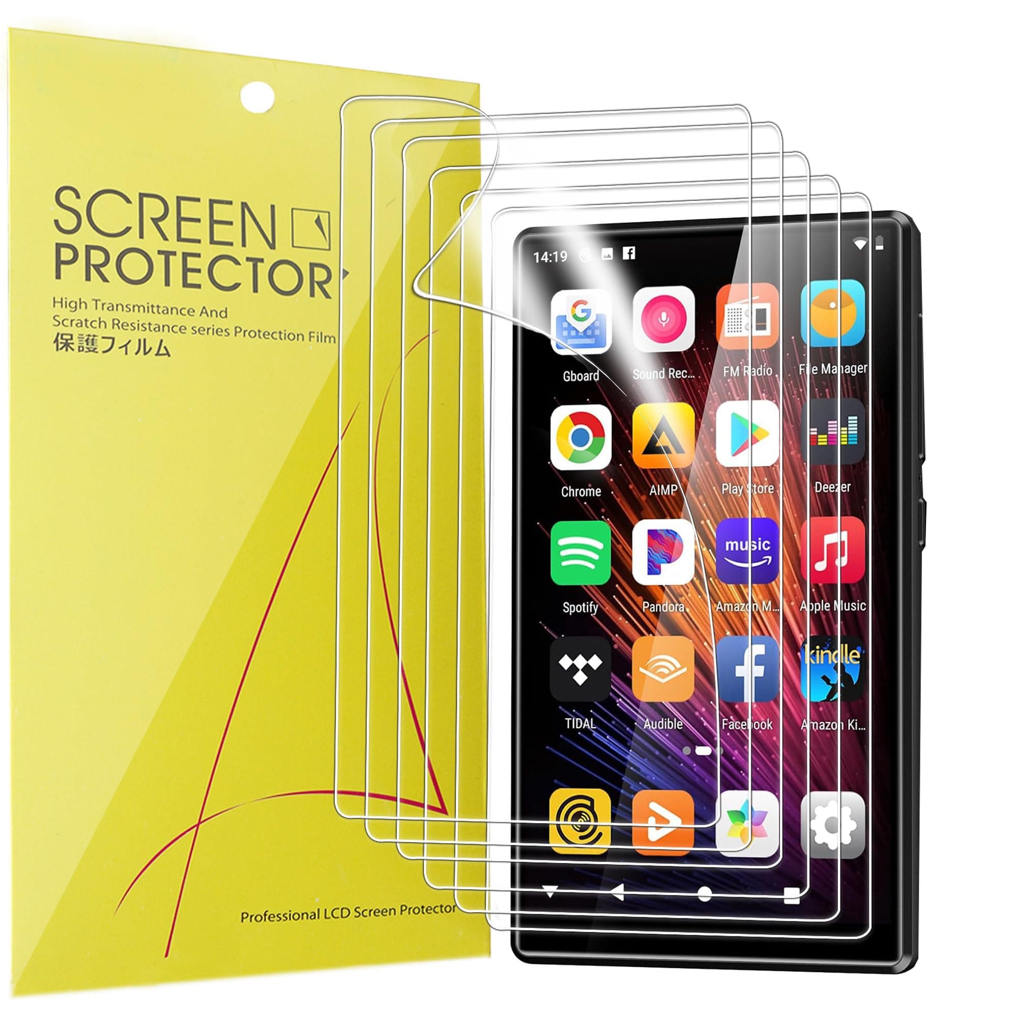 Compatible for Oilsky MP3 Player Screen Protector, [6 Pack] Full Coverage TPU Clear Film Compatible for Oilsky 4.7" Mp4 Music Player (6 Pack)