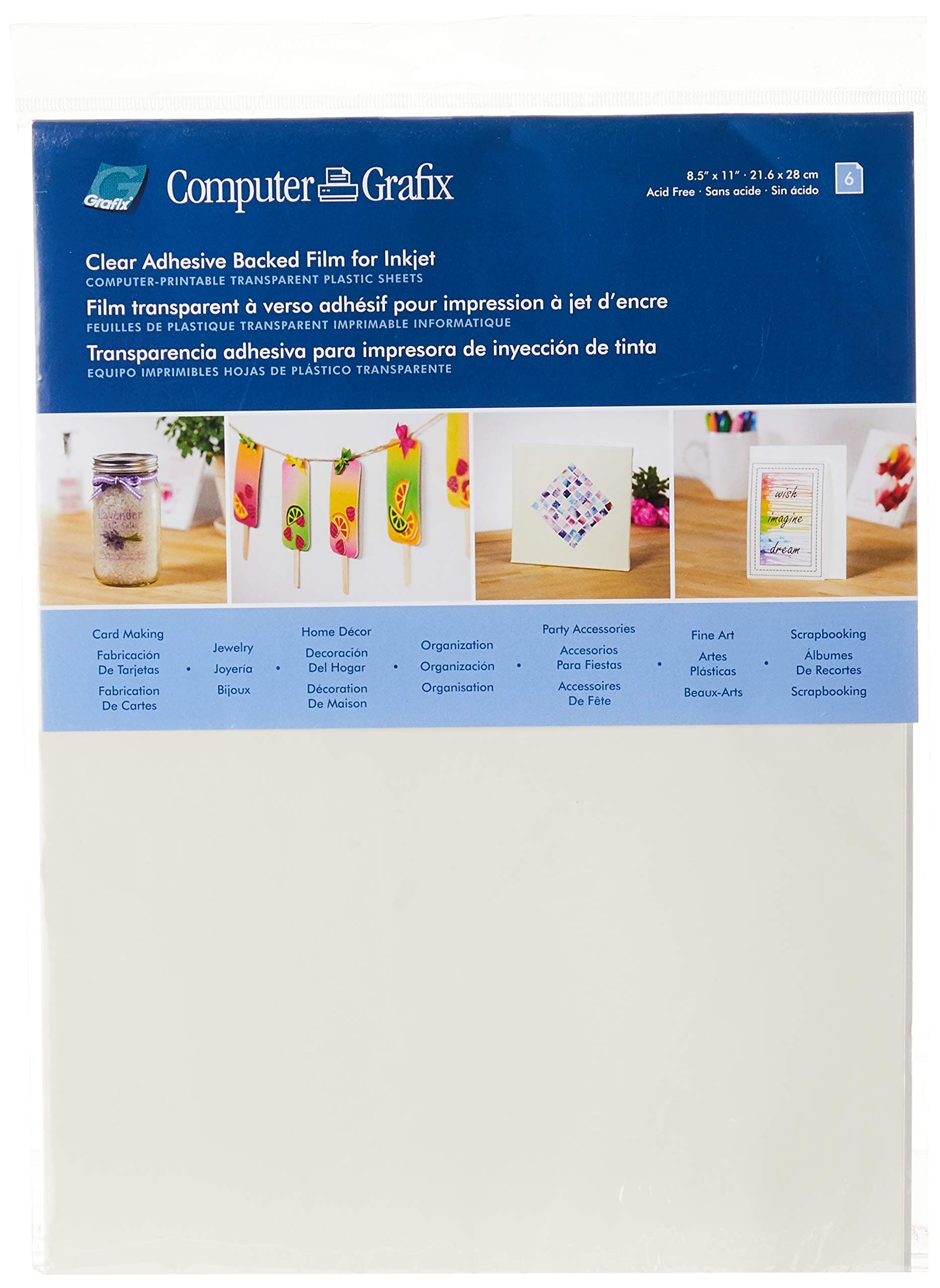 Clear Adhesive Inkjet Film