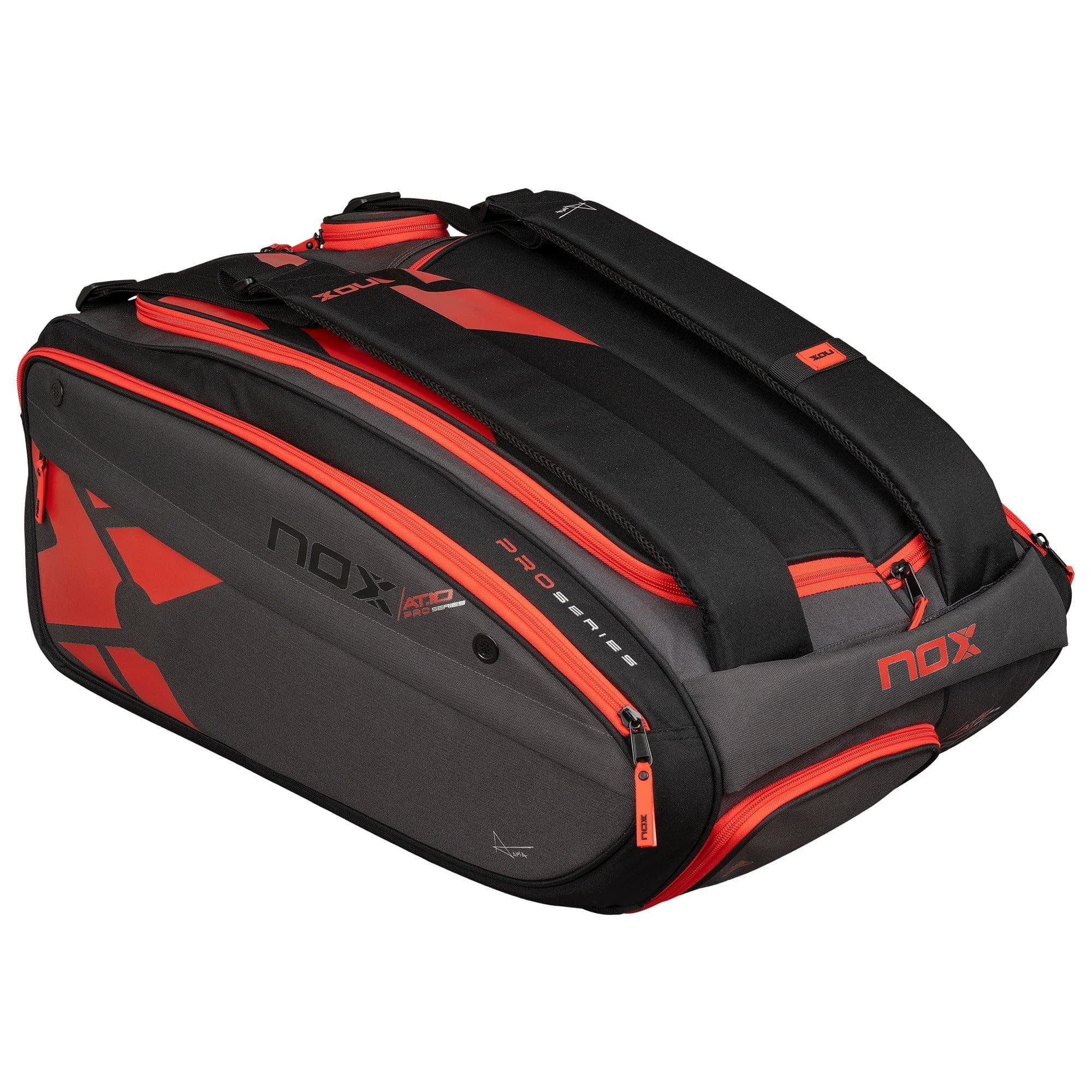 NOX AT10 Team Racket Bag with Large Capacity for Storage, Functional with ThermoTech Technology (Grey/Green)