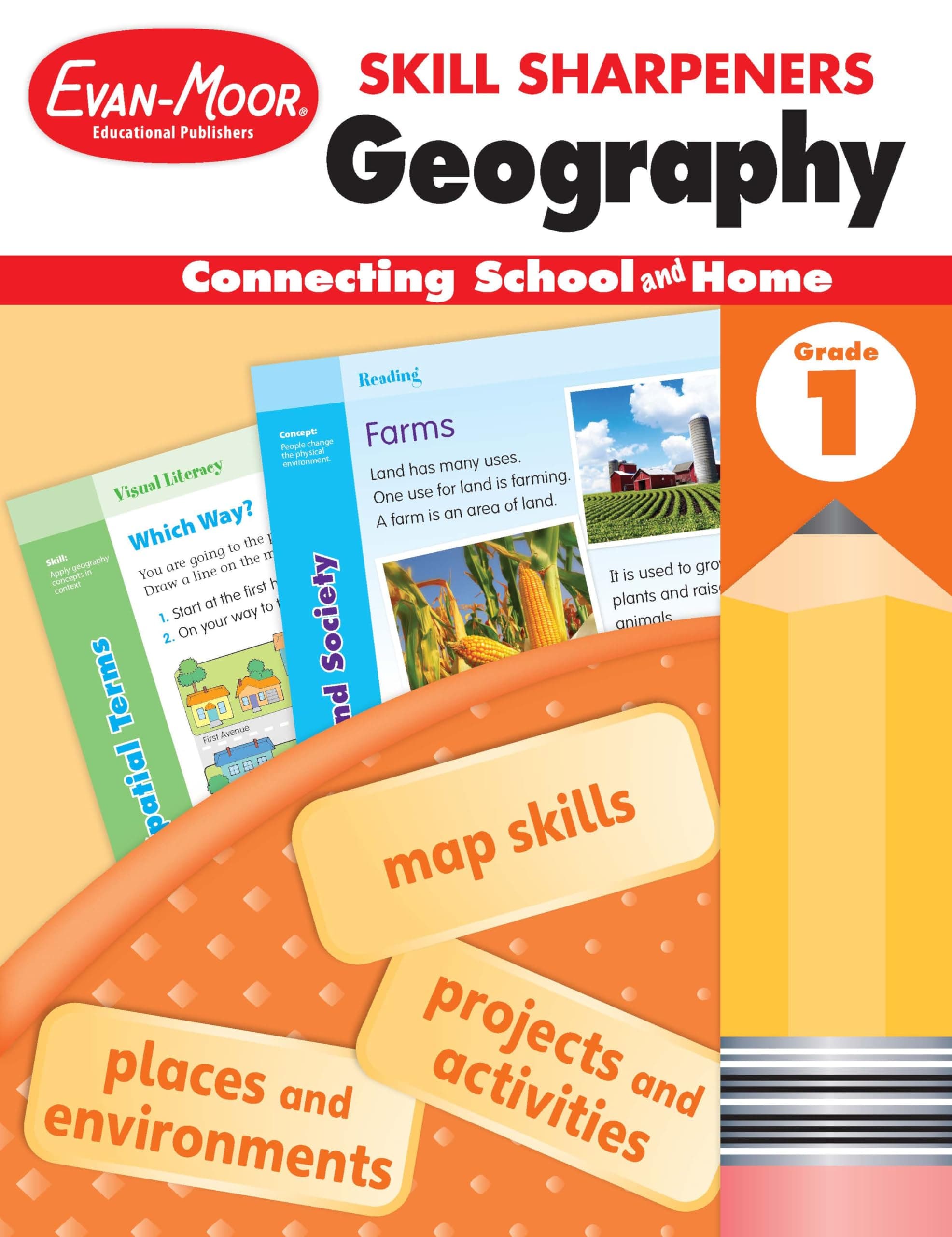 Skill Sharpeners: Geography, Grade 1 Workbook