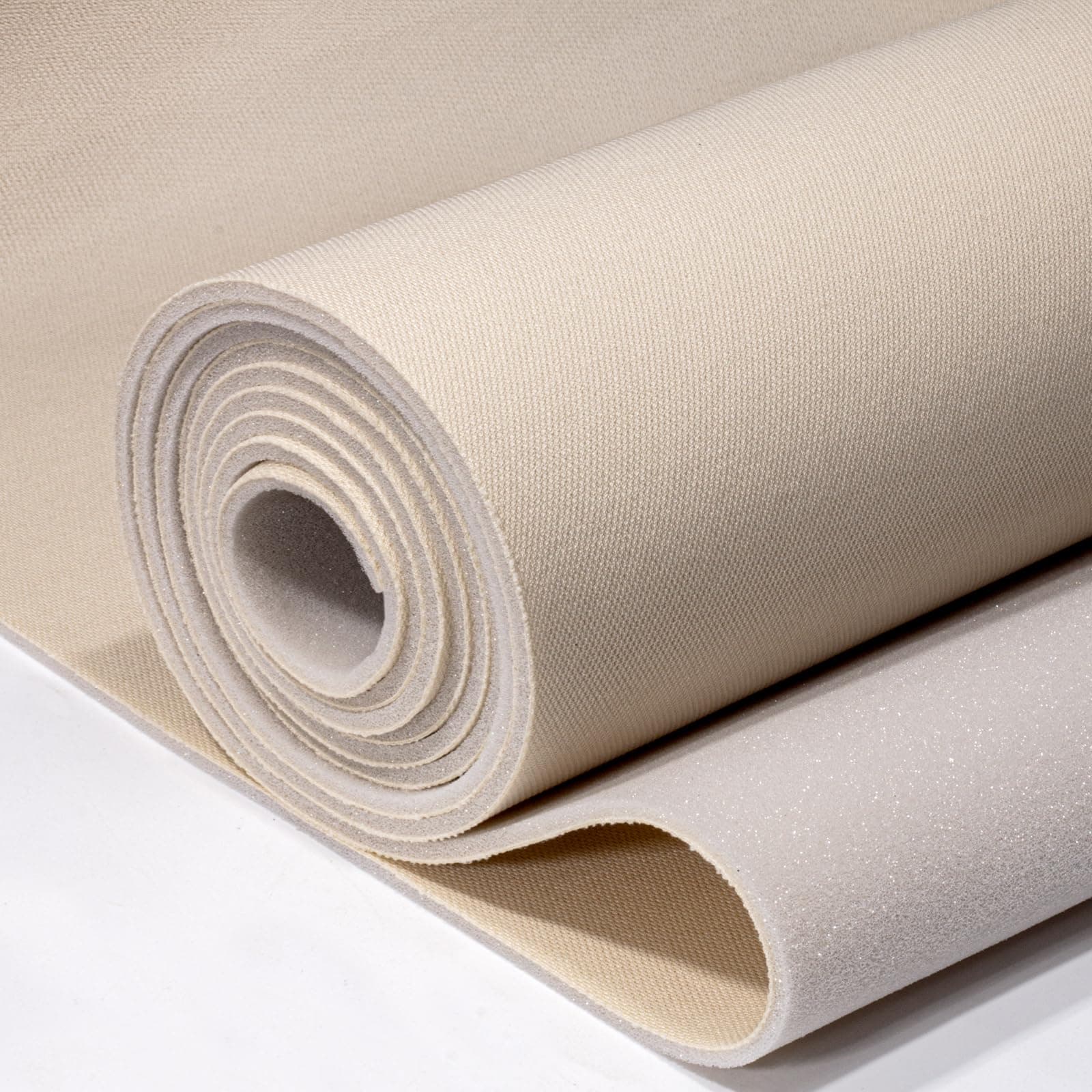 Babnecl Auto Headliner Fabric 38" L × 60" W Mesh Type with Foam Backing - Tube Packaging - Beige Interior Replacement Material for Car/Truck/SUV/RV Roof - Home Repair/DIY Headliner Material