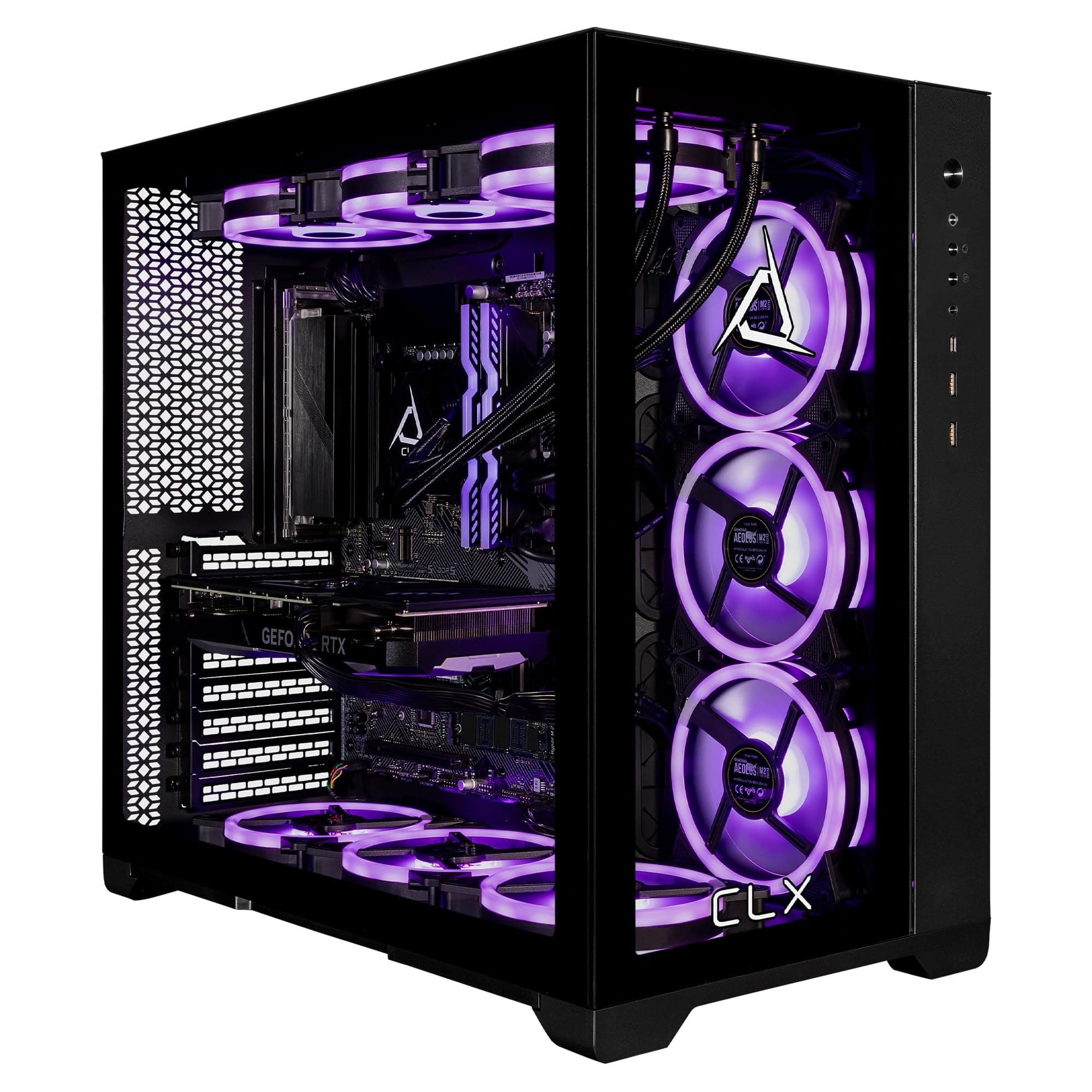 CLX Set Gaming Desktop - Liquid Cooled Intel Core i9 13900KF 3GHz 24-Core Processor, 64GB DDR5 Memory, GeForce RTX 4070 12GB GDDR6X Graphics, 2TB SSD, 6TB HDD, WiFi, Windows 11 Home 64-bit