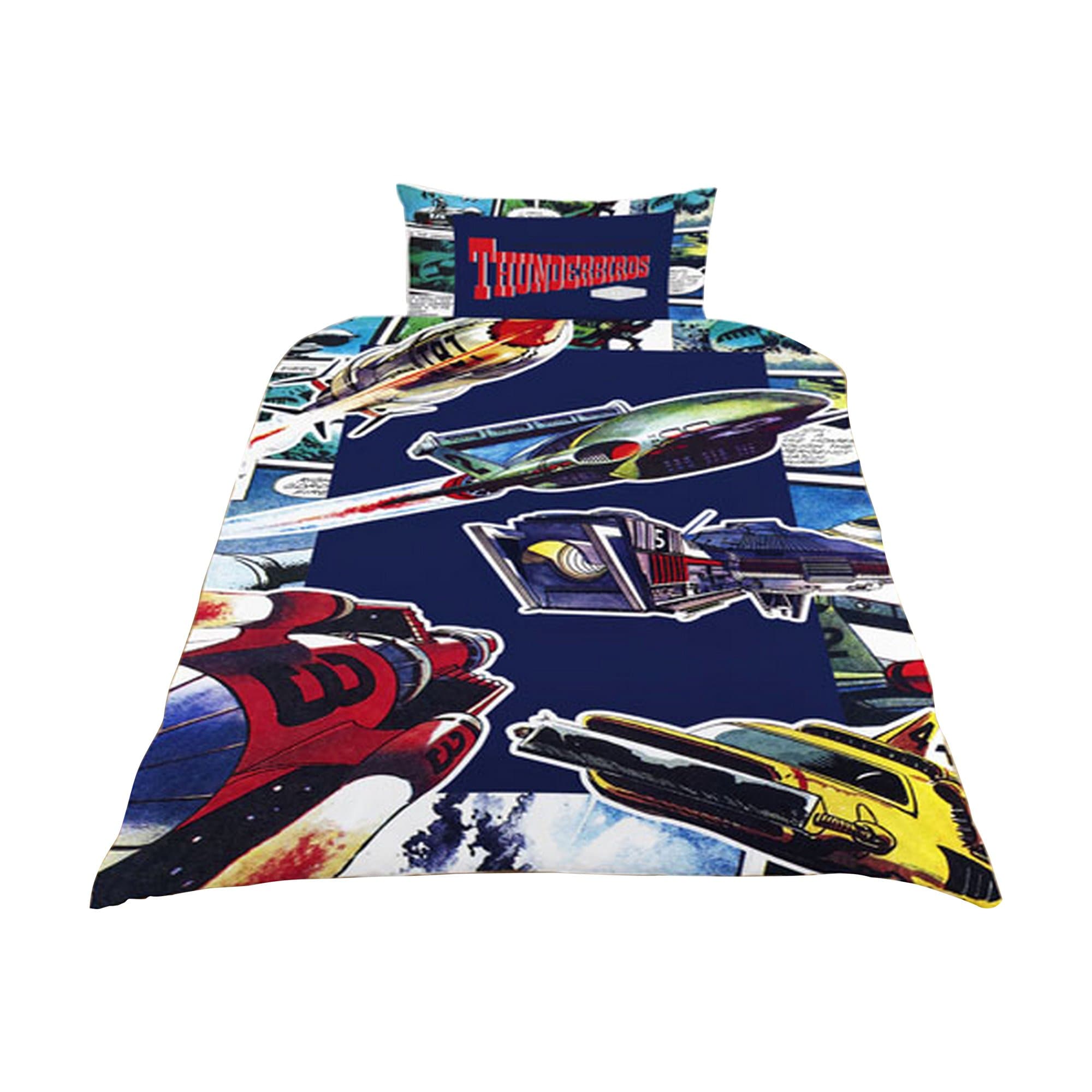 5 4 3 2 1! Single Panel Duvet Cover Bed Set Official New Gift by Thunderbirds