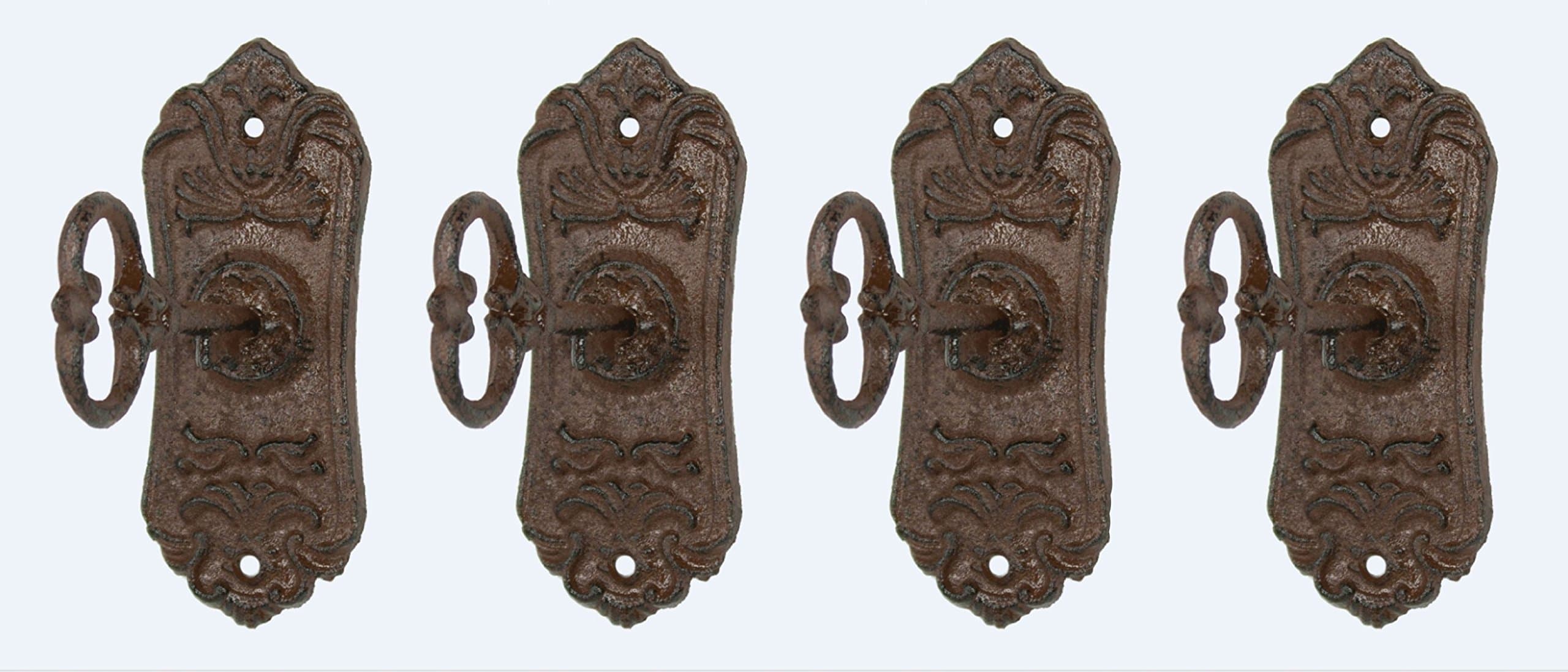 Skeleton Key Cast iron Coat Hook & Key Rack set of 4