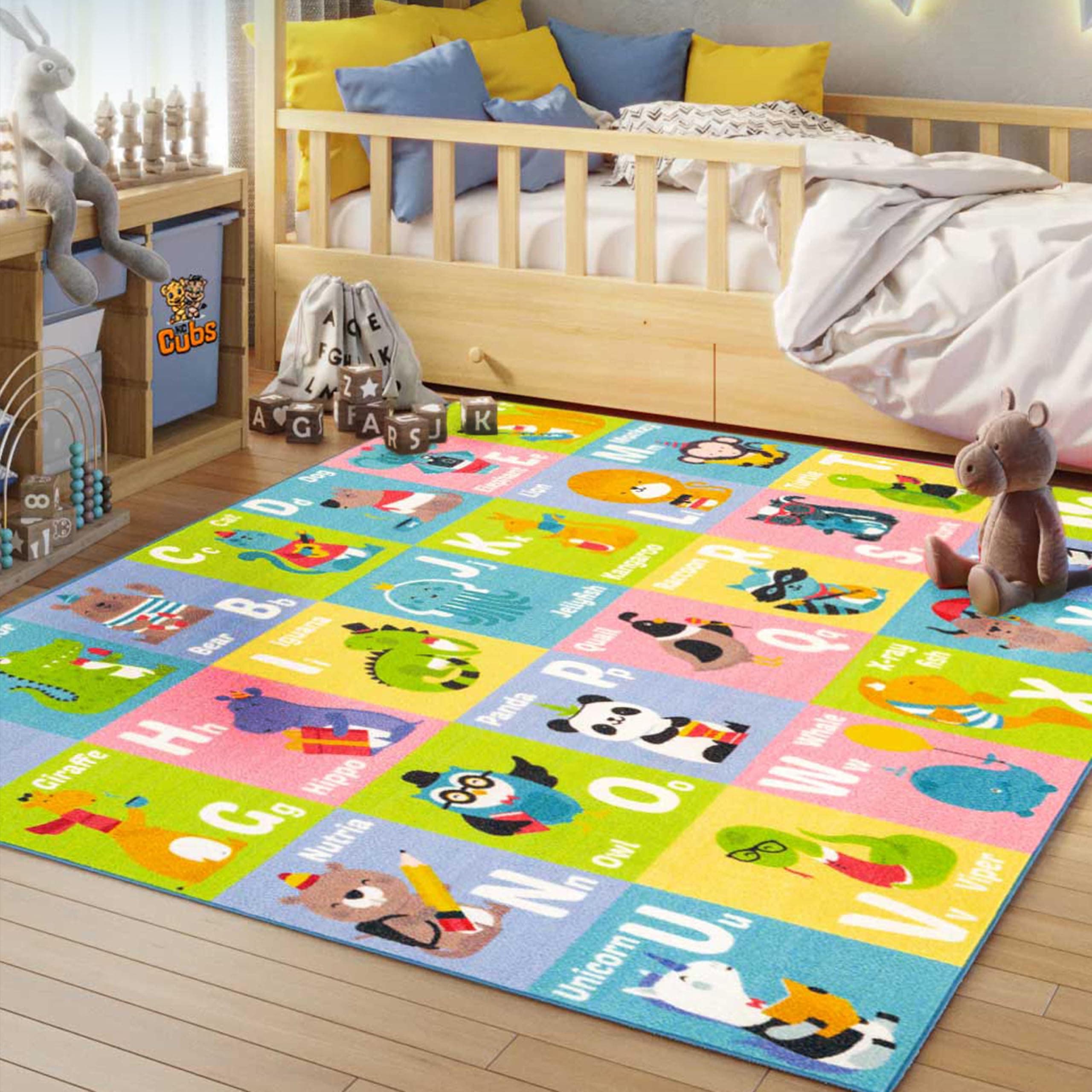 ABC Alphabet Animal Educational Rug