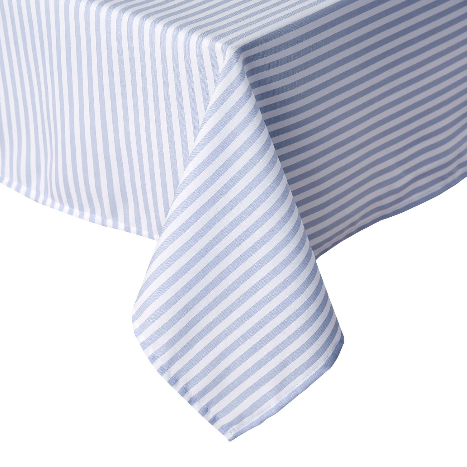 Deconovo Blue and White Water Resistant Table Cloth Stripe Pattern Tablecloths for Parties, 54W x 54L Inch