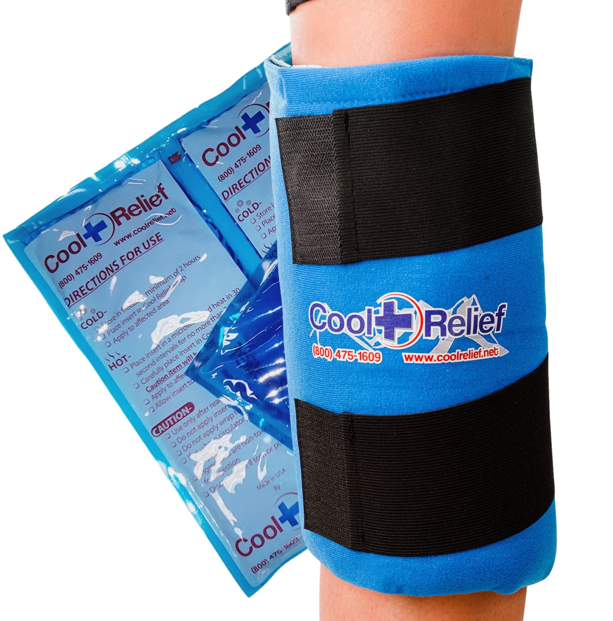Cool ReliefKnee Ice Pack Wrap (11” x 12”) - Flexible Cold Pack Wrap For Long-Lasting Superior Knee Compression - Knee Ice Pack Wrap For Joint Pain & Faster Injury and Surgery Recovery