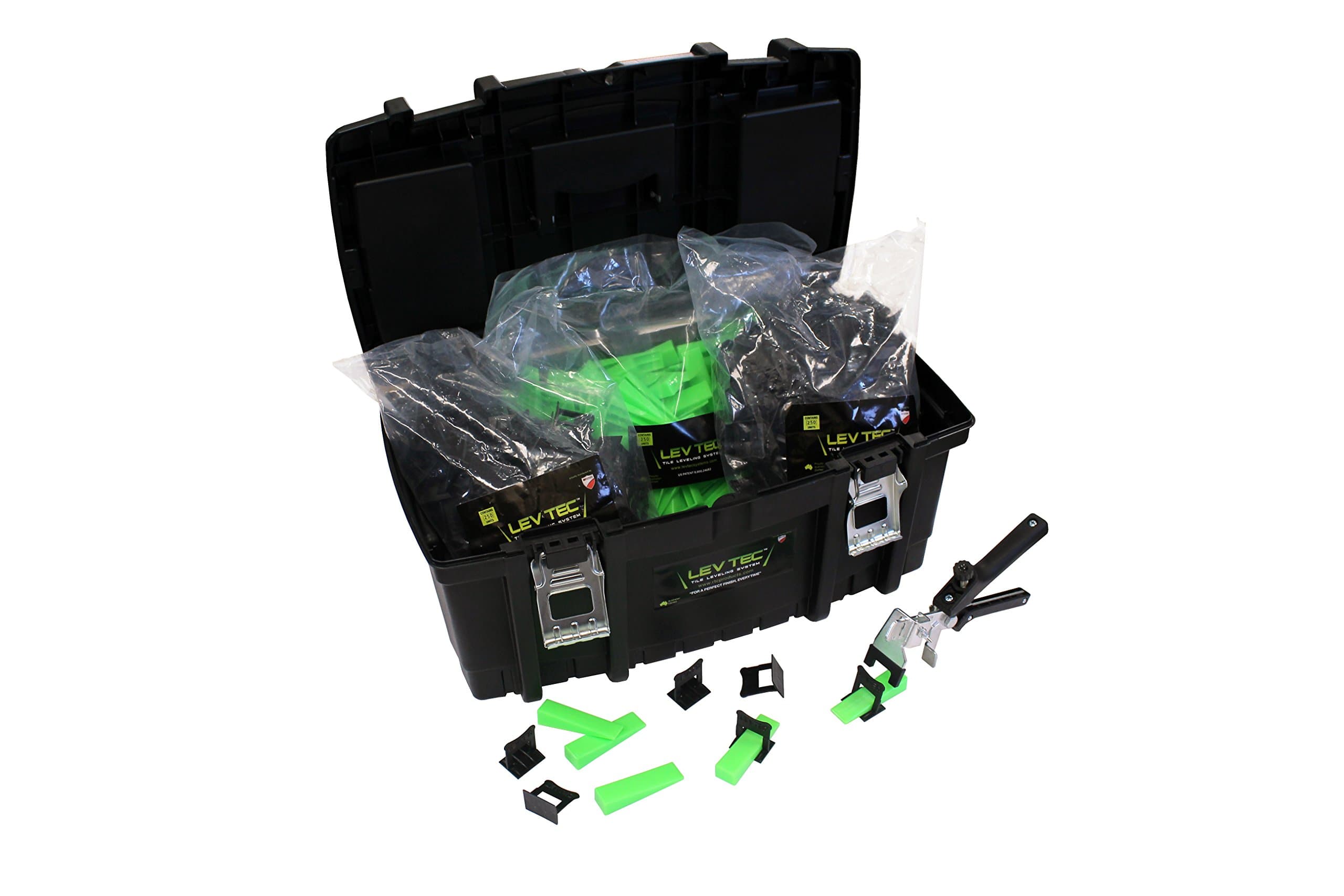 LevTecTile Leveling System 1/8" Kit (250 Wedges, 500 1/8" Clips, & 1 Pliers) (LT18KIT)