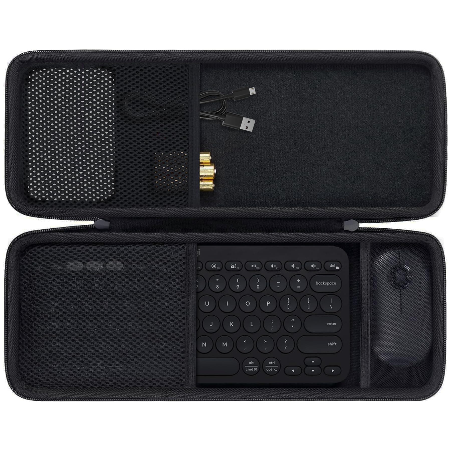 Hard Case Compatible with Logitech Pebble 2 Combo K380 K380s Pebble Keys 2 + M350 Wireless Keyboard and Pebble Mouse Combo (Black)