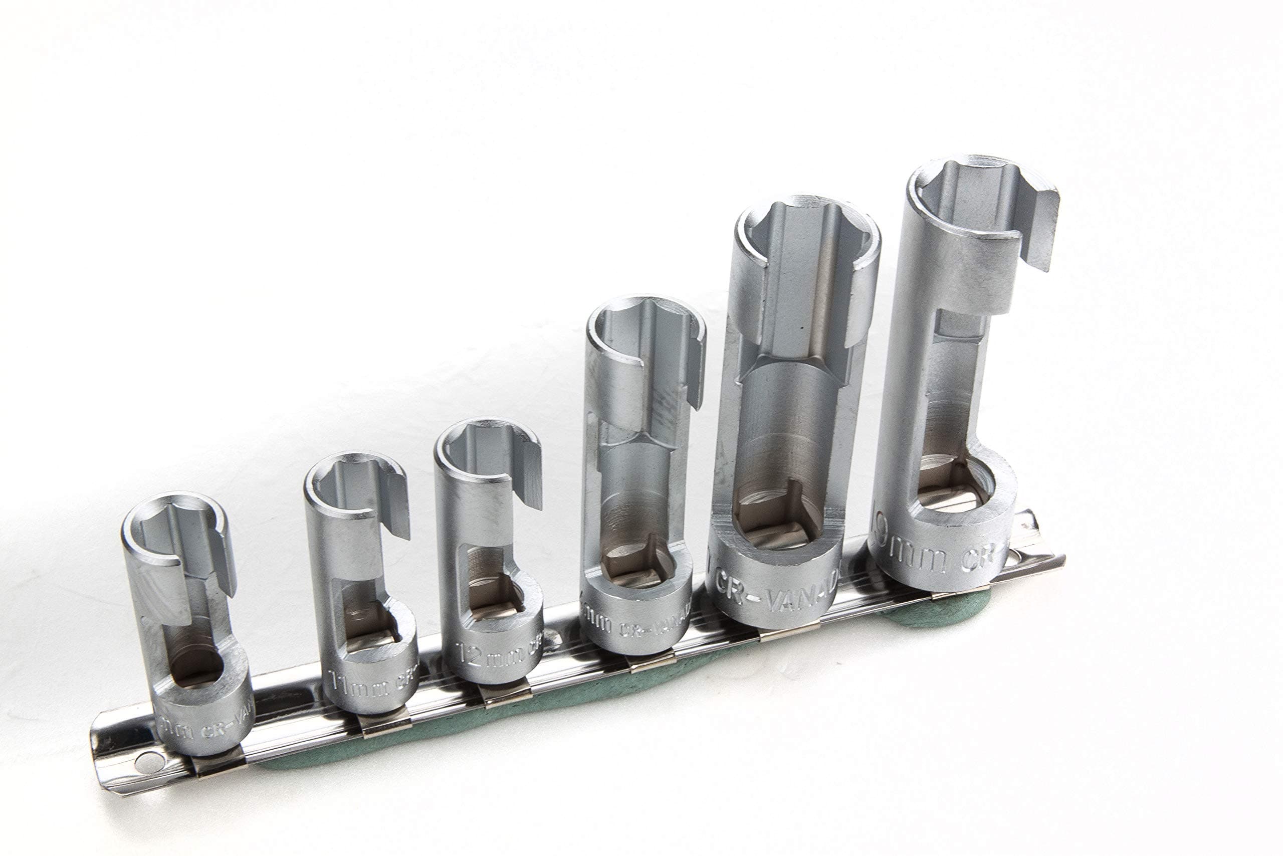 6 Point 3/8" 1/2" 6 PCS Slotted Socket Wrench Tool Set 10, 11, 12, 14, 17, 19MM by JTC 4536