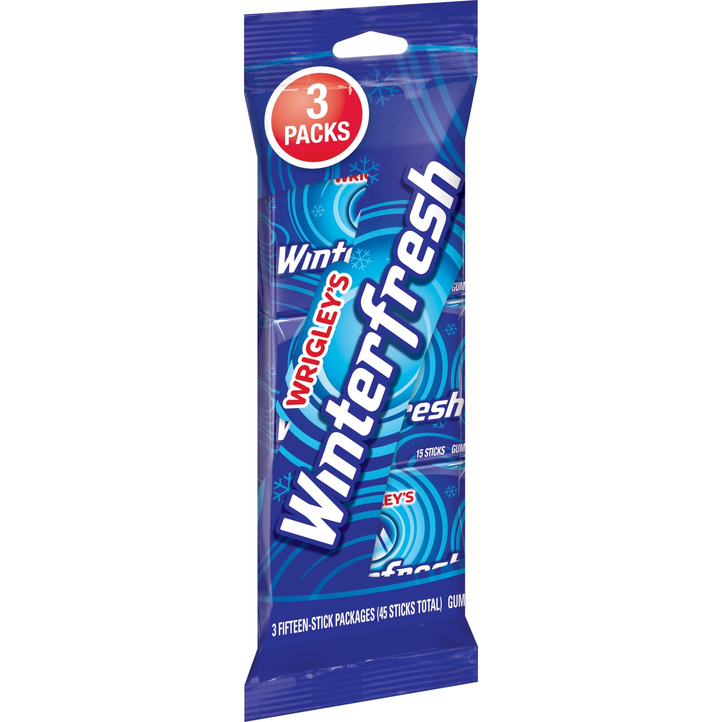 Wrigleys Winterfresh Chewing Gum 15 Stick 3 Pack - 45 Sticks Total