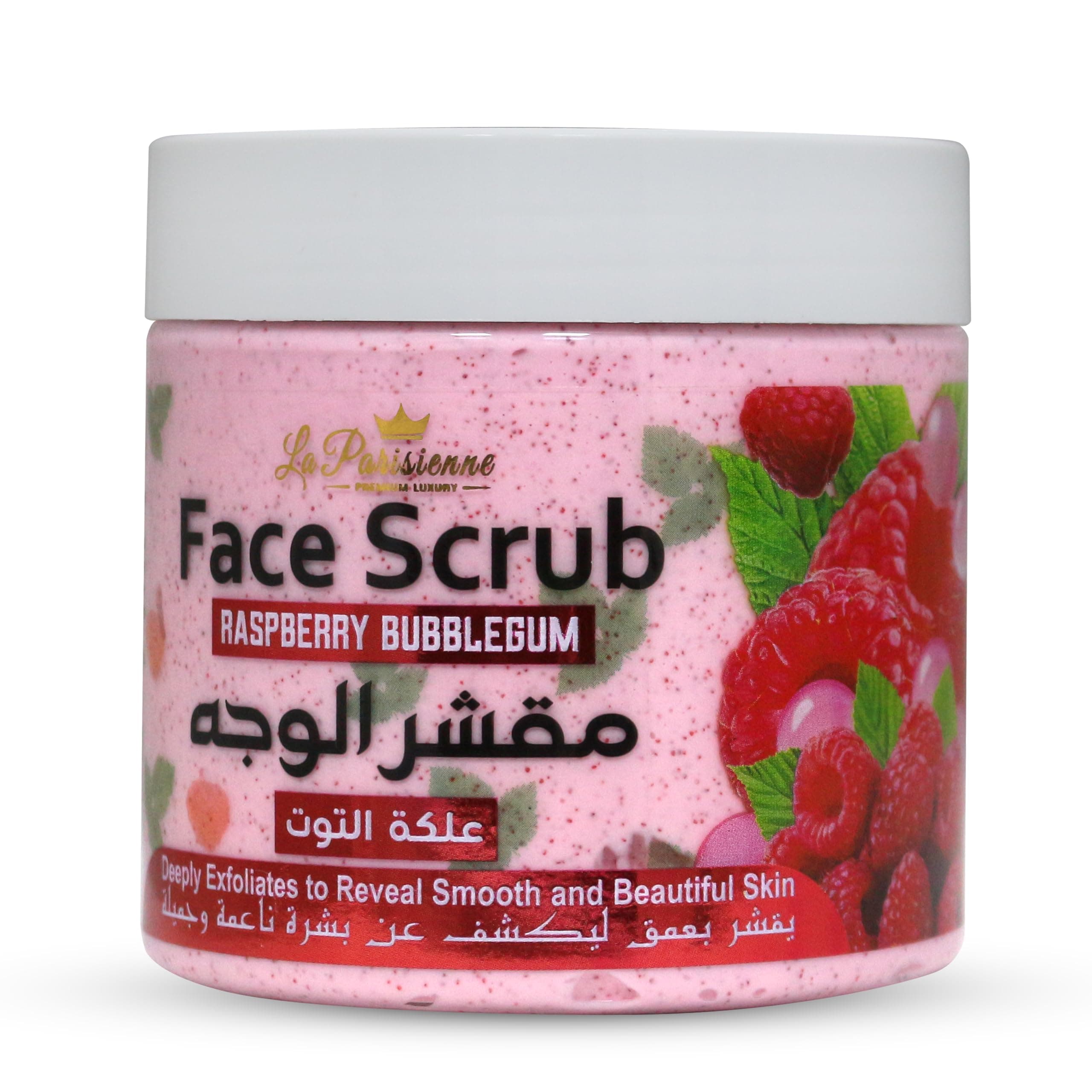 – ECOLYTE+ Face Scrub La Parisienne, Deeply Exfoliates, Reveal Smooth & Beautiful Skin, Exfoliating Scrub, Facial Exfoliant, Moisturizing, Glowing Skin - (Raspberry Bubblegum, 500 ml)