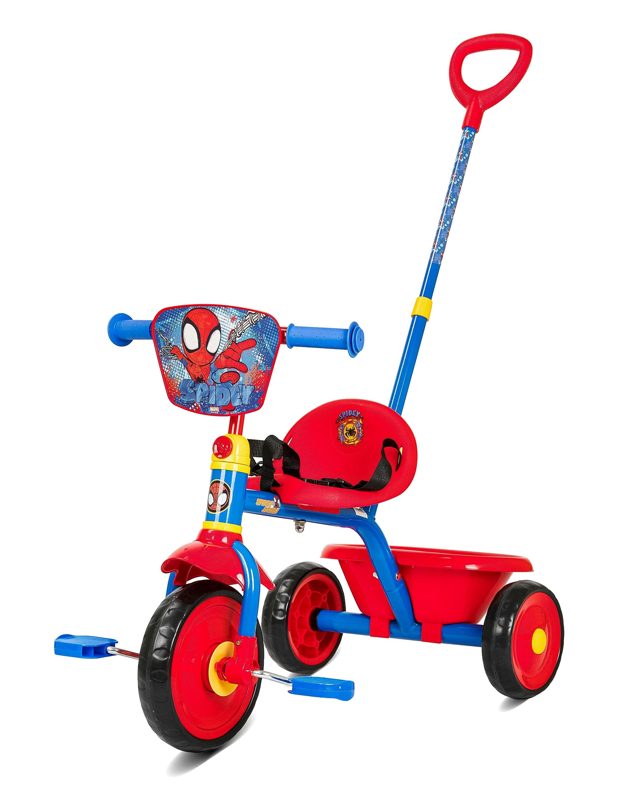 Spartan Marvel Spiderman Tricycle with Pushbar