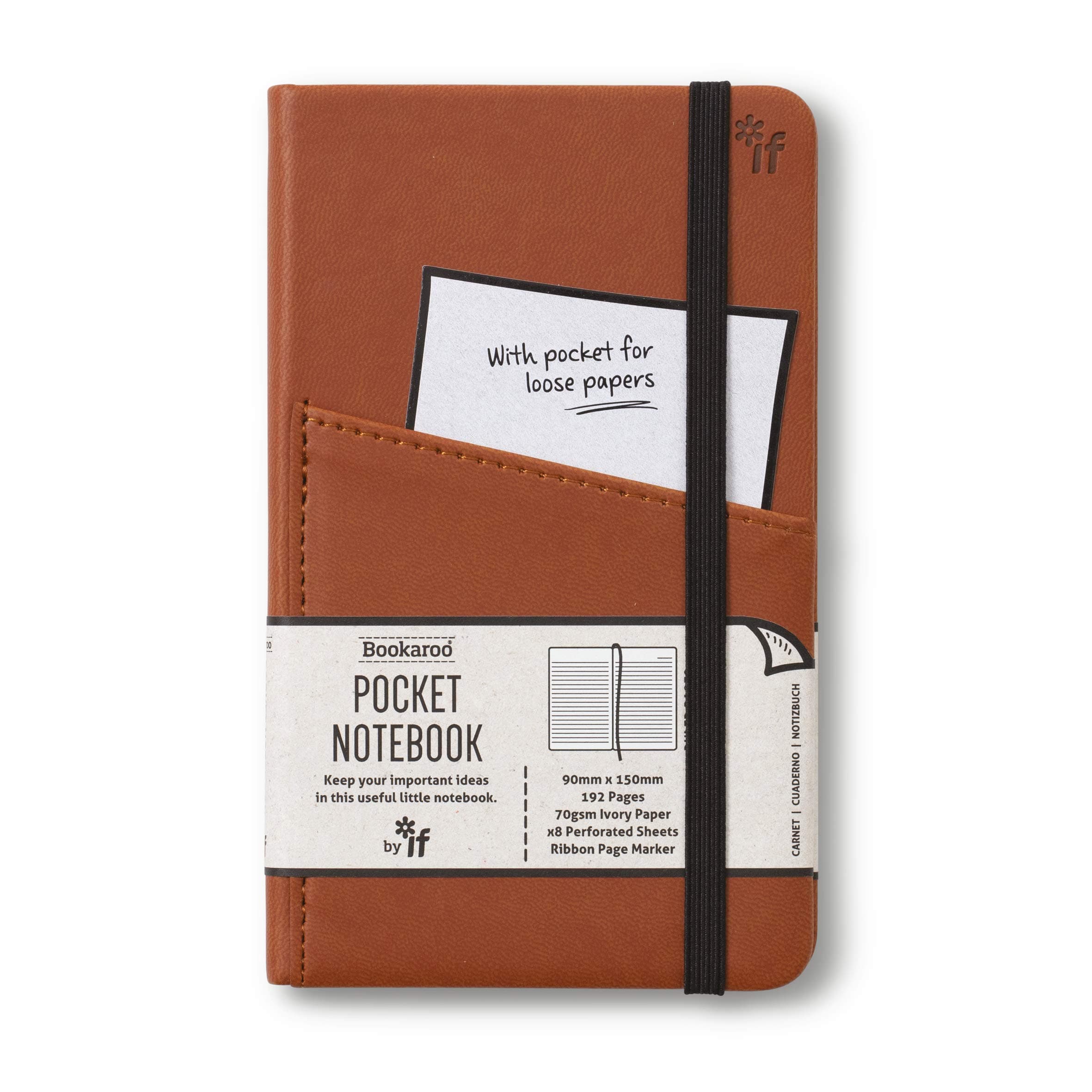 IF Bookaroo POCKET Notebook (A6) JOURNAL - BROWN