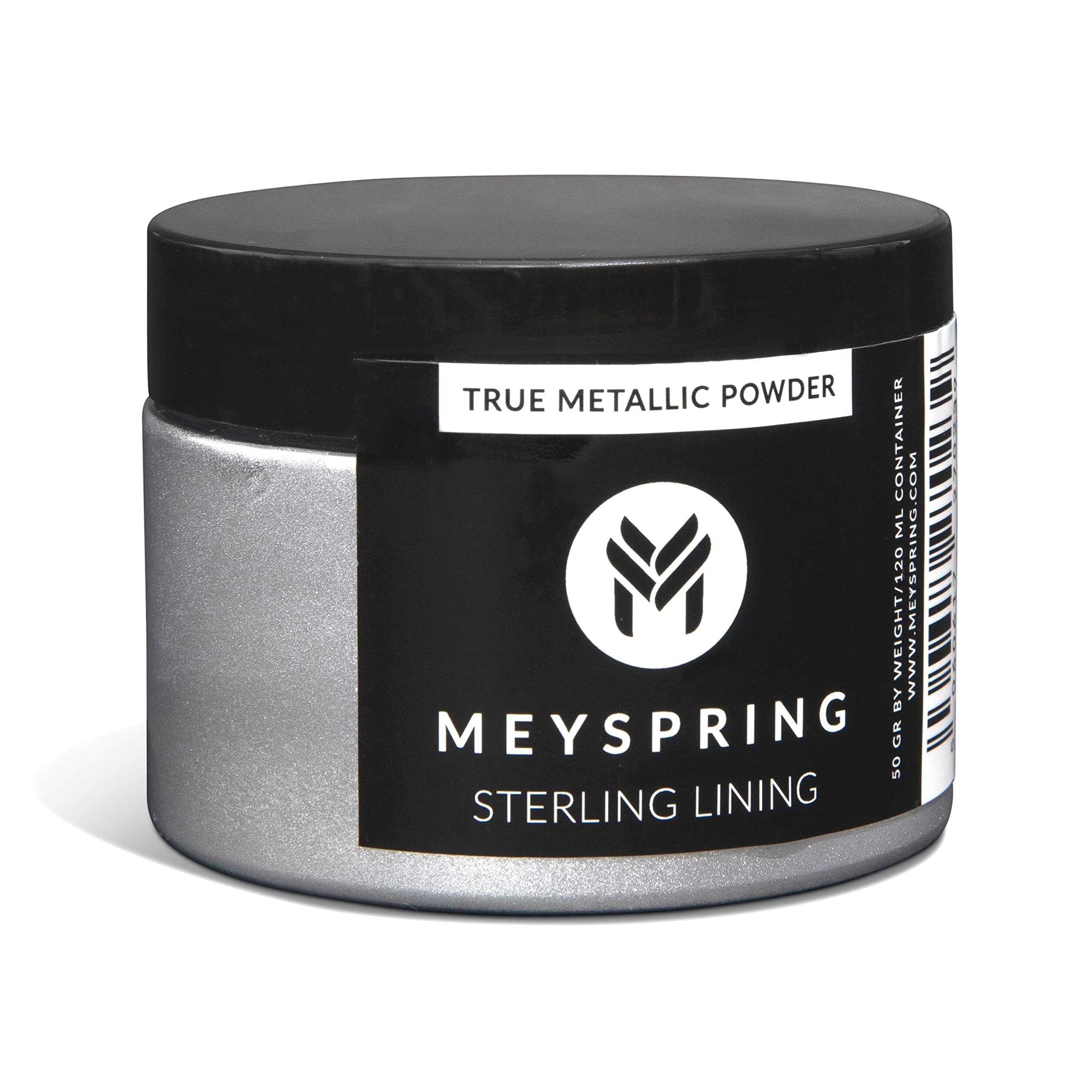 MEYSPRING Sterling Lining - True Metallic Pigment for Epoxy, Casting & UV Resin - Silver Metallic Pigment Powder for Resin Art & Makeup