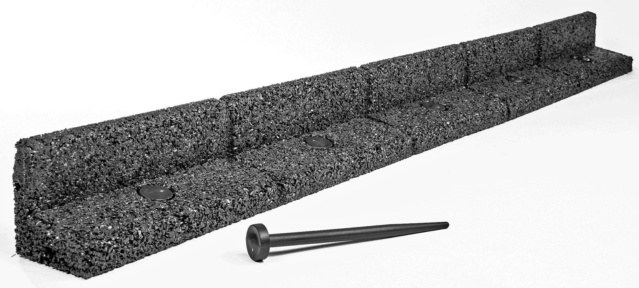 FlexiBorder - Lawn Edging - Flexible Garden Edging Border for Grass Lawns - Pathways - Raised Borders - Artificial Grass - Grey - 2 x 1m Lengths