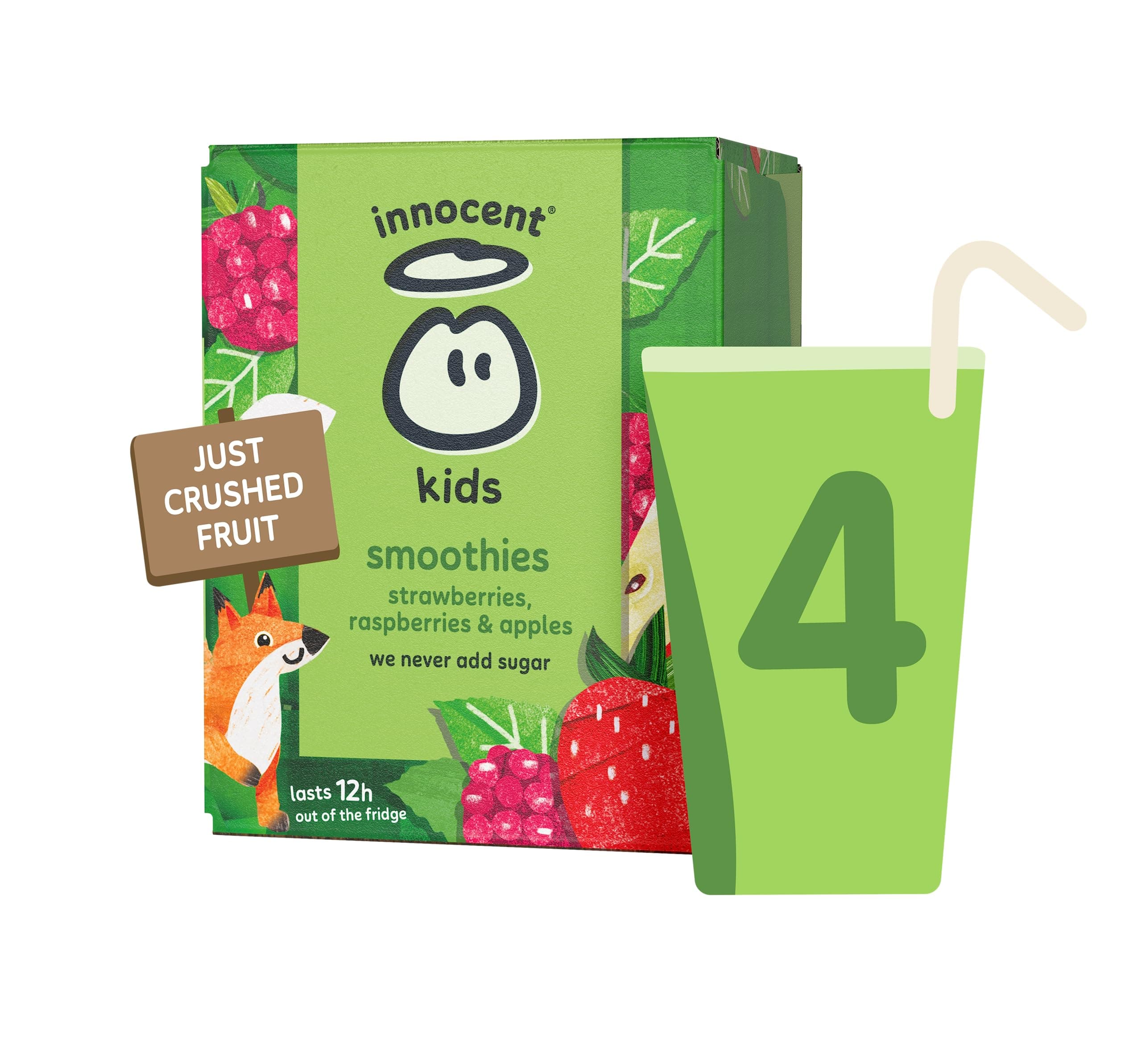 INNOCENT Kids Strawberry Raspberry, 4 PK
