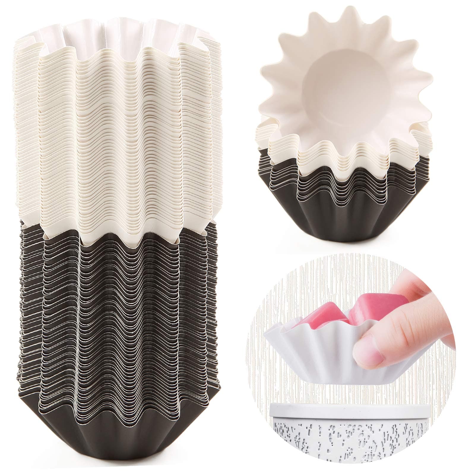 Wax Melt Warmer Liners Black+White 100pcs