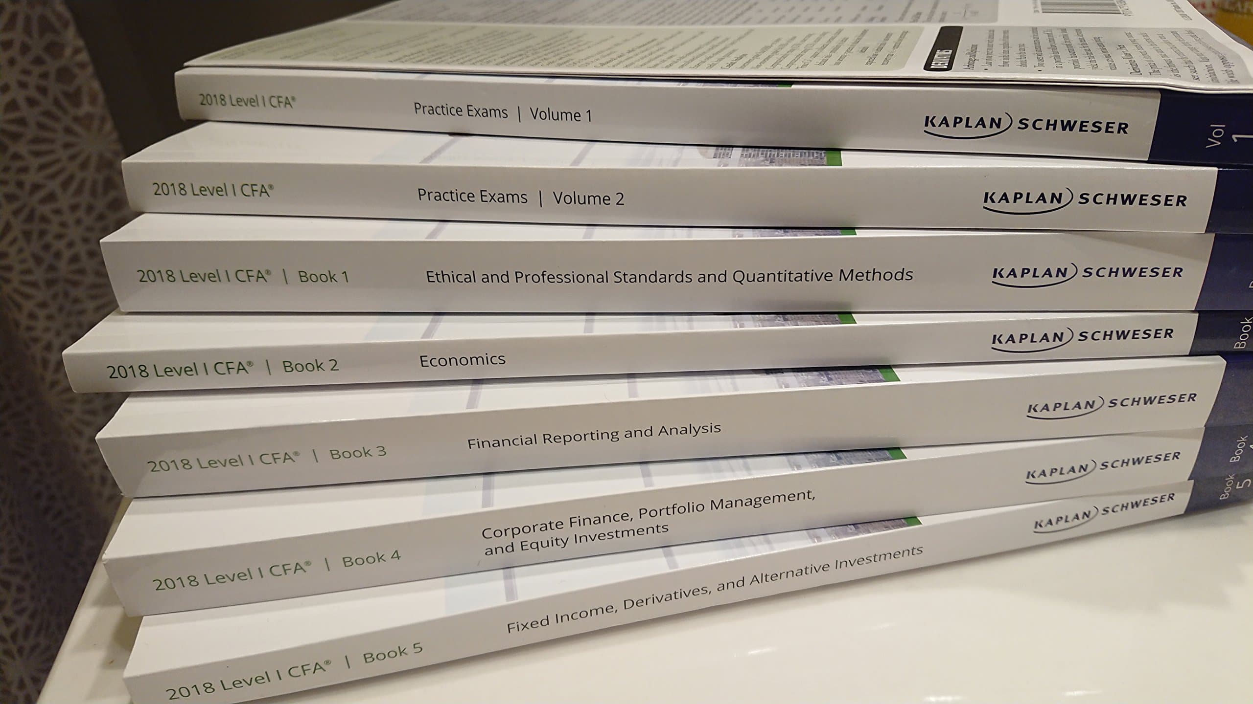 2018 CFA Level 1 Kaplan Schweser: Books 1-5, Practice Exam Vol 1-2, QuickSheet Paperback – January 1, 2017