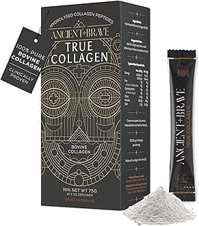 True Collagen Sachets 15 x 5g - Bovine Collagen Powder - 100% Hydrolysed Collagen Peptides (Type 1) - High Protein - Fasting & Keto Friendly - Neutral Tasting