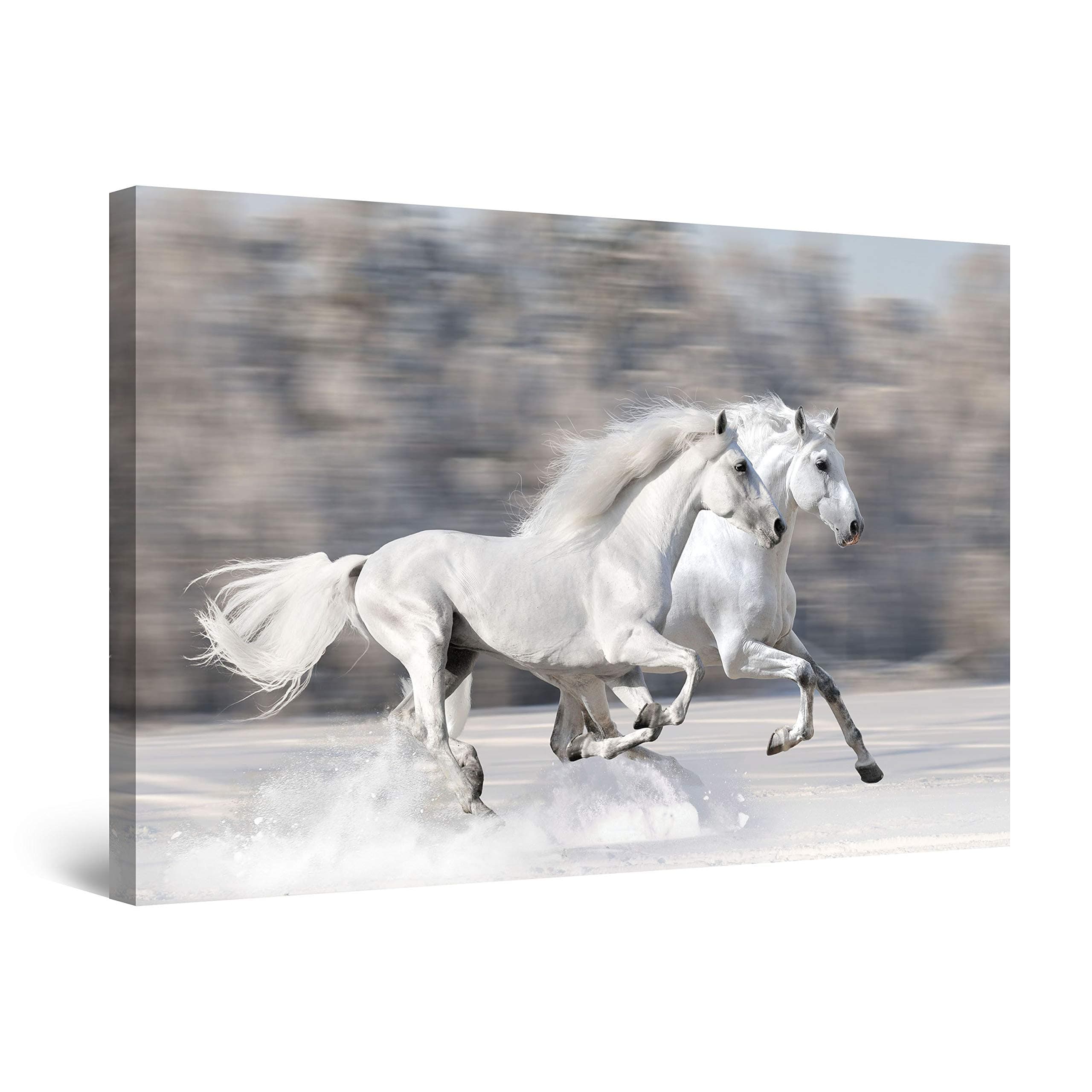 StartonightCanvas Wall Art - Horses Running Fast, Animals Framed 32 x 48 Inches