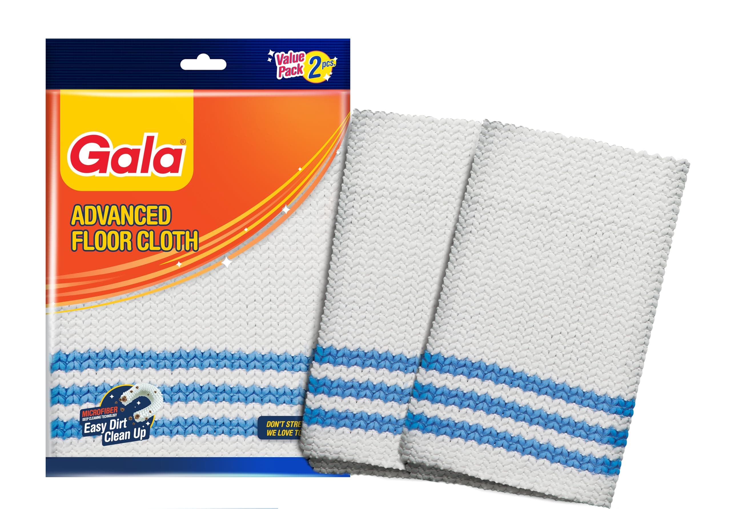 Microfiber Advance Floor Cleaning Cloth(Pocha) for Mopping - White, Pack of 2 (163054)