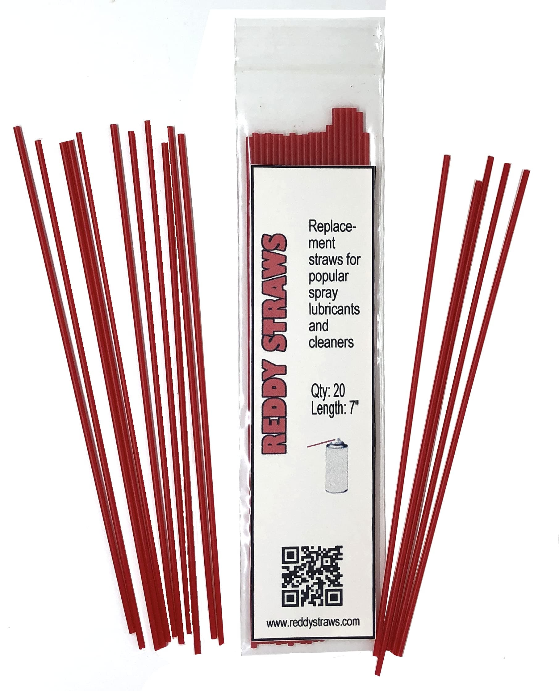 20 Replacement Aerosol Spray Can Tip Plastic 7" Red Straws Oil Cleaner Lubricant Tubes WD40 WD 40 Automotive