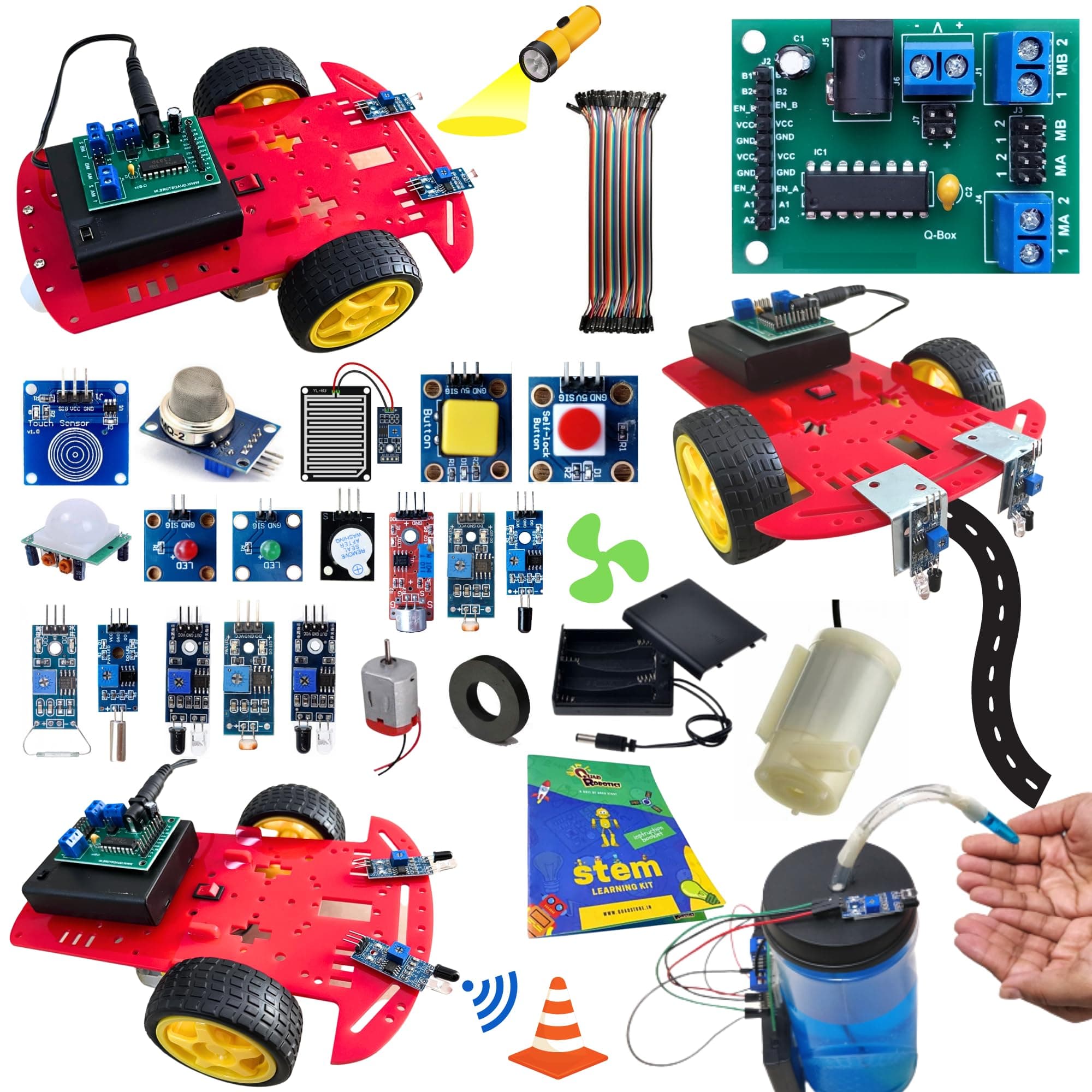 STEM Robotics kit DIY Electronics sensors modules for Age 10+ Years Suitable for Science, Hobby, School with Real time Projects Activity