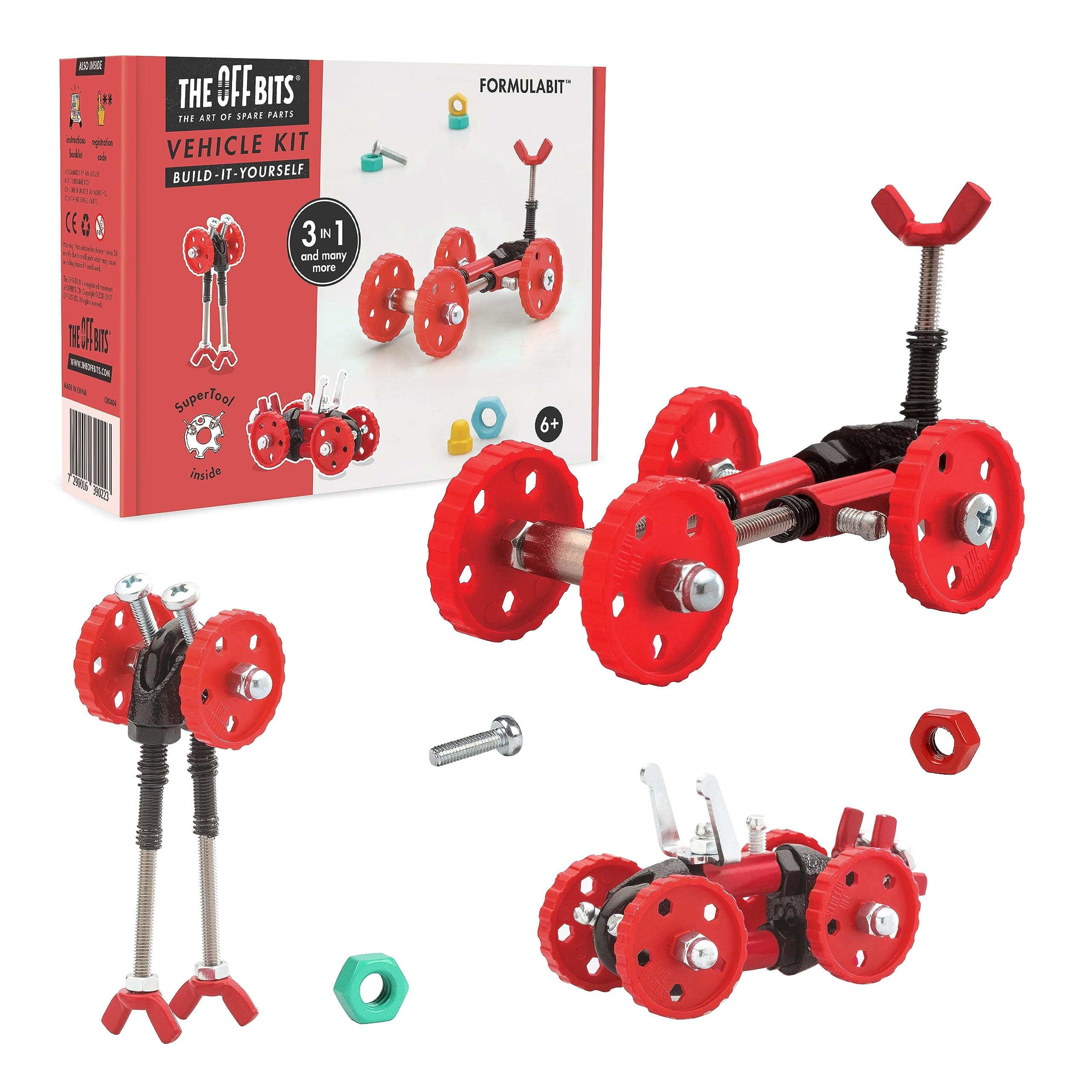 The OFFBITS Robot Toy - Red Vehicle